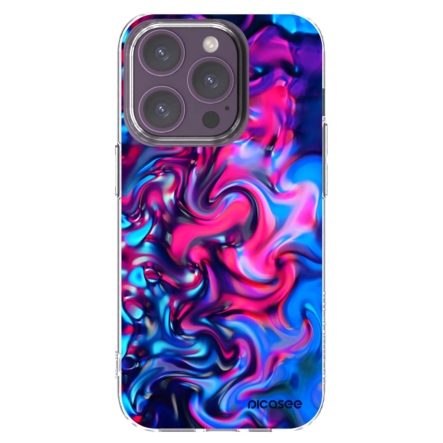 Picasee Apple iPhone 14 Pro Hülle - Transparentes Silikon - Redlight