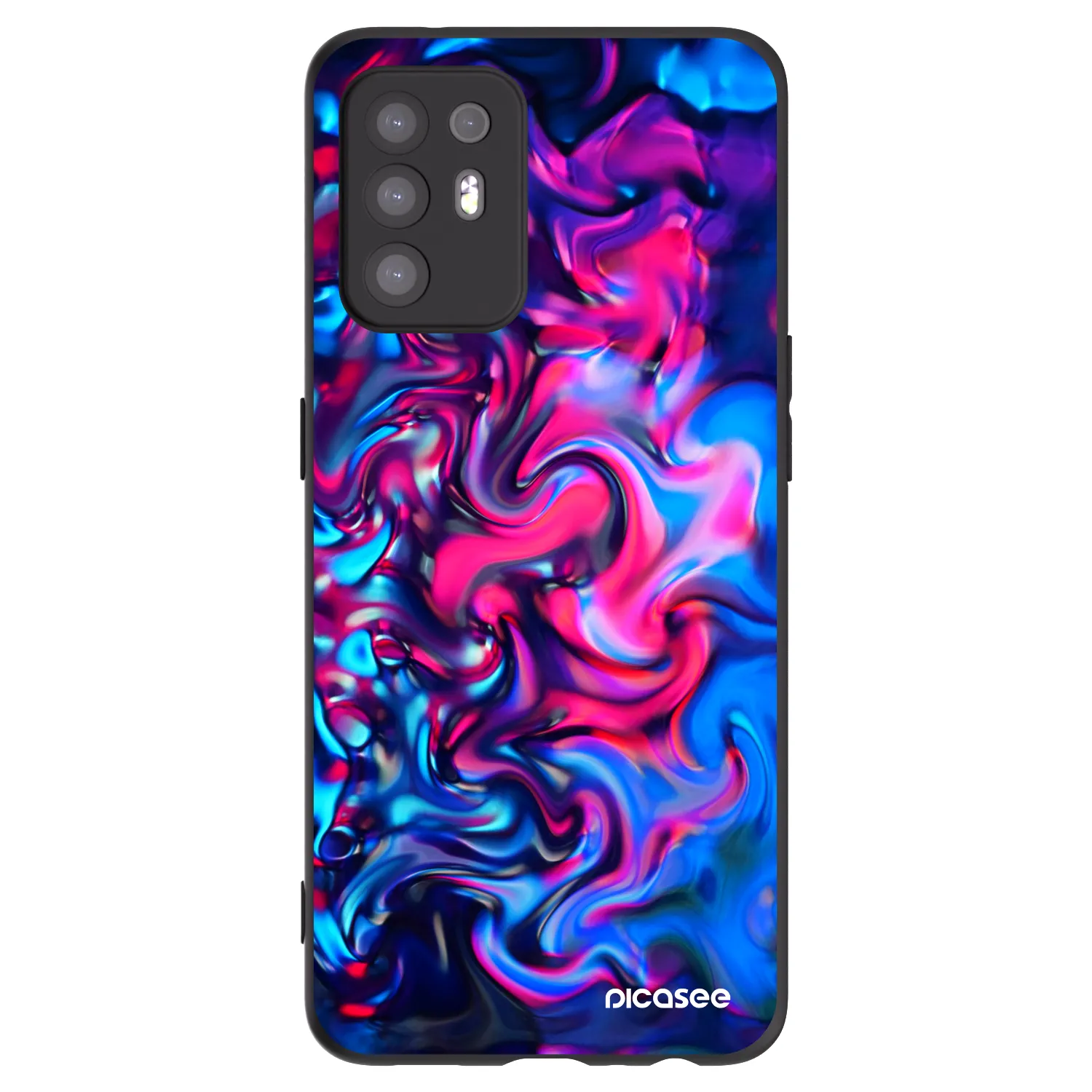 Picasee OPPO A94 5G Hülle - Schwarzes Silikon - Redlight