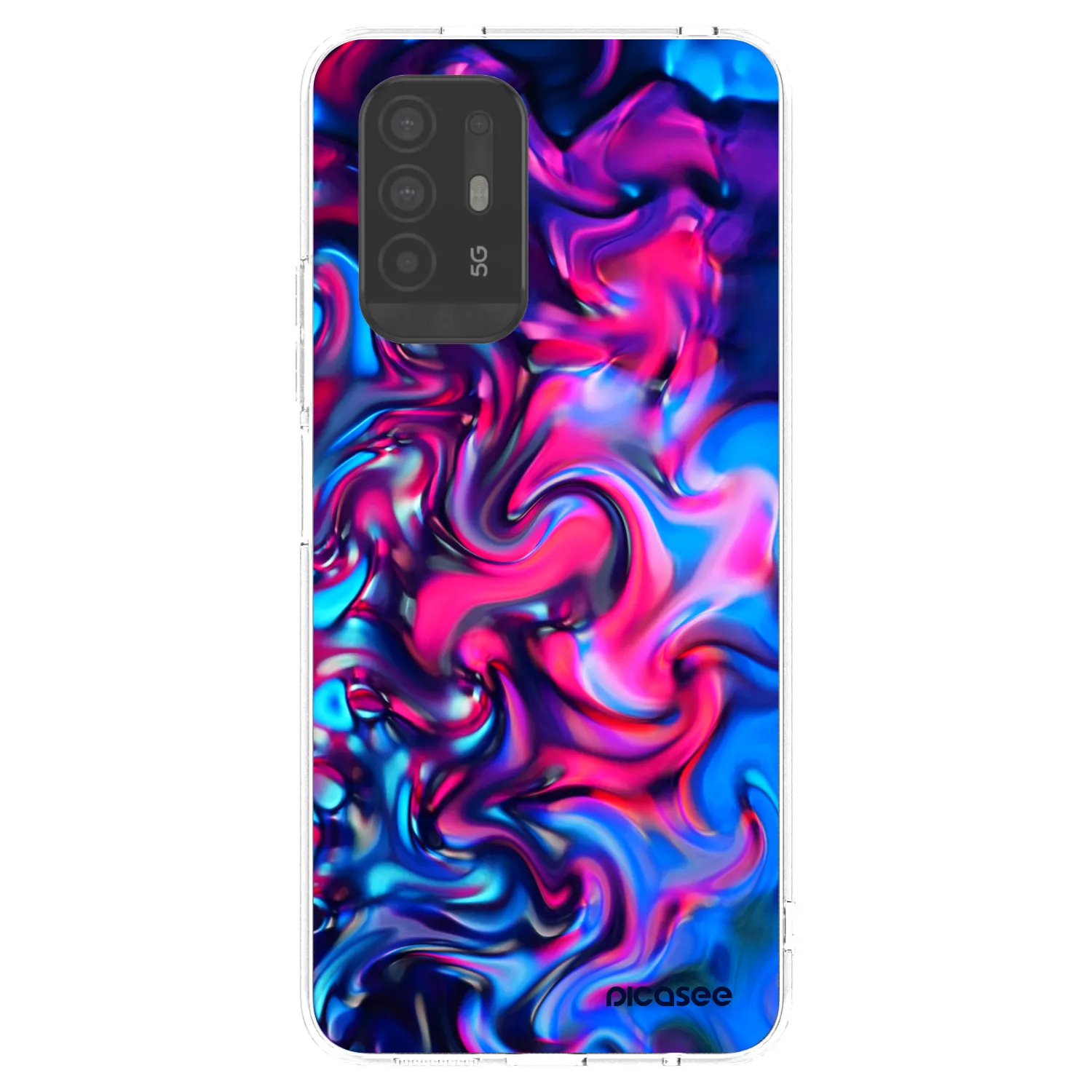 Picasee OPPO A94 5G Hülle - Transparentes Silikon - Redlight