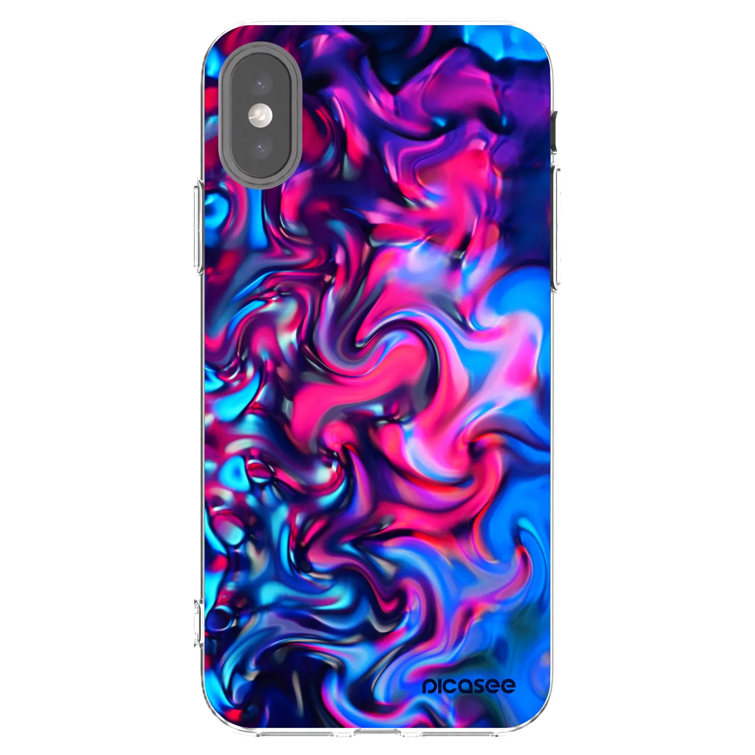Picasee Apple iPhone X/XS Hülle - Transparentes Silikon - Redlight