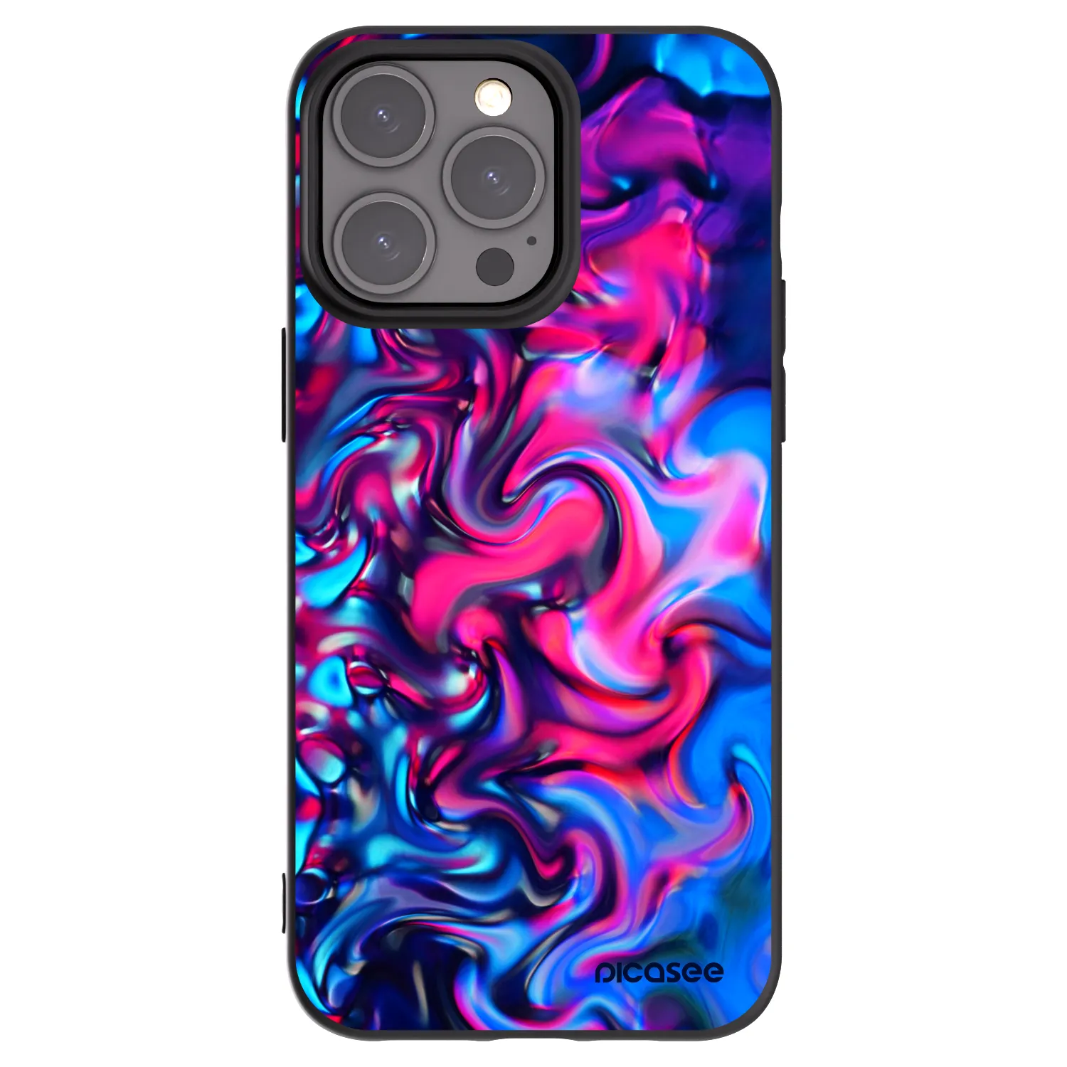 Picasee Apple iPhone 15 Pro Max Hülle - Schwarzes Silikon - Redlight