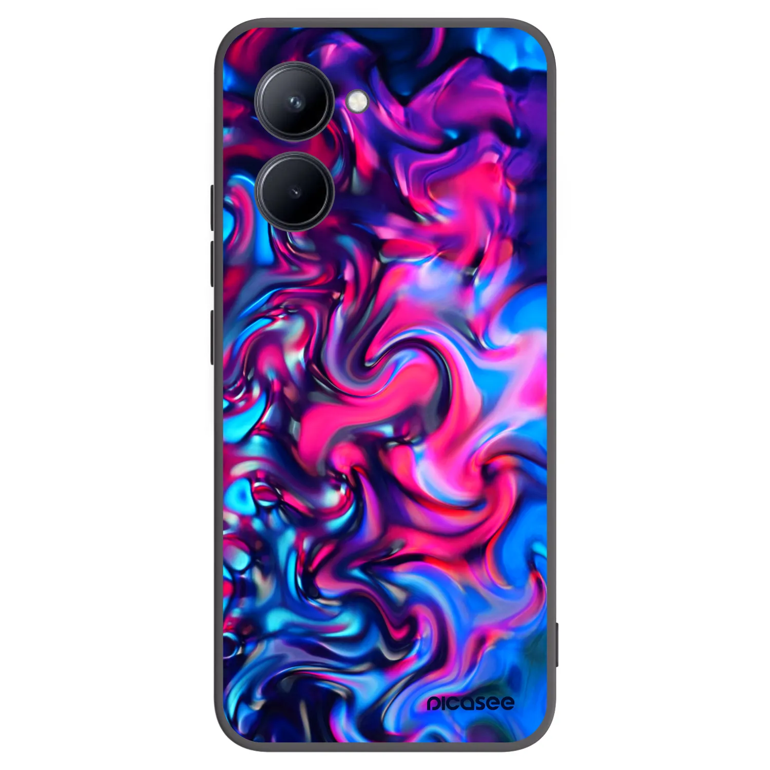 Picasee Realme C33 (2023) Hülle - Schwarzes Silikon - Redlight