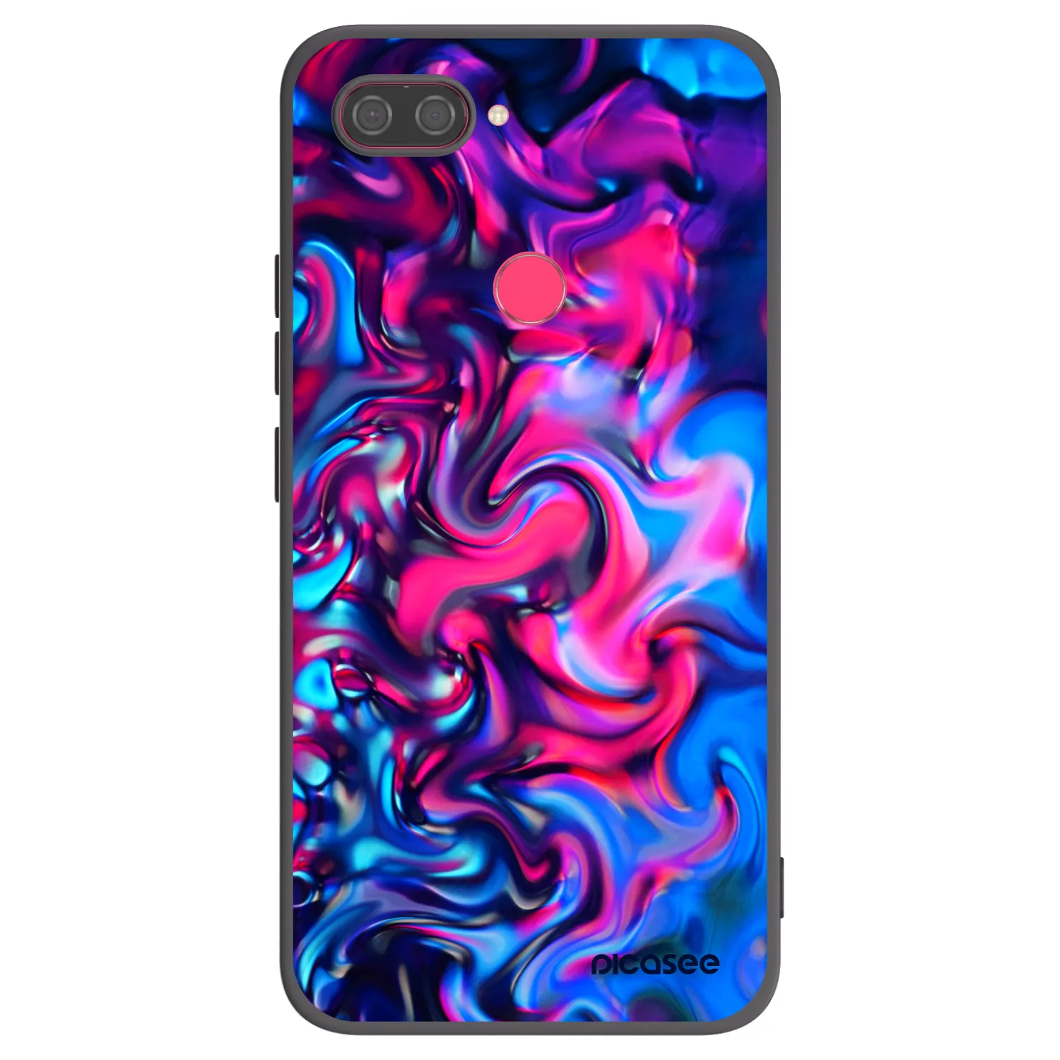 Picasee Xiaomi Mi 8 Lite Hülle - Schwarzes Silikon - Redlight