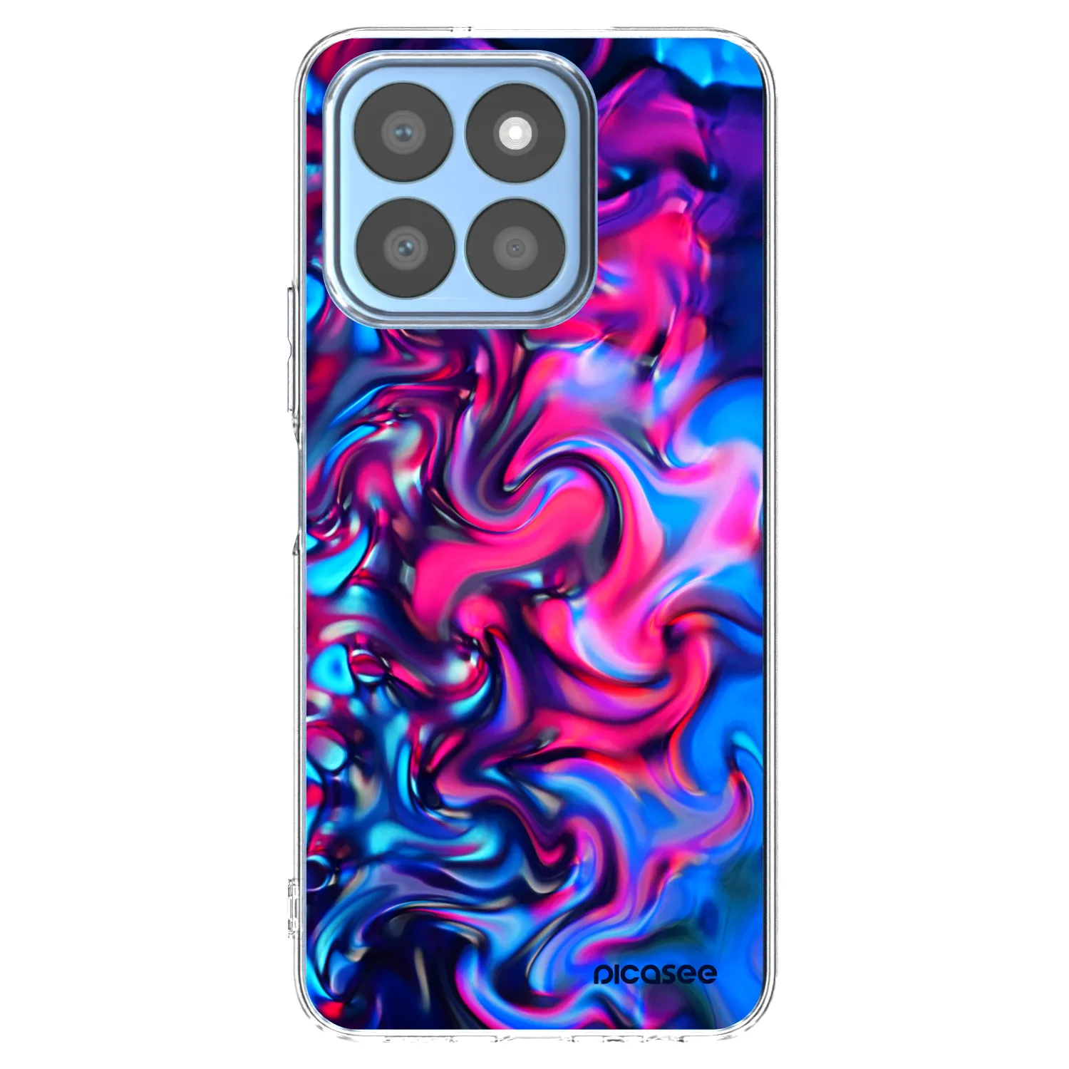 Picasee Honor X8c Hülle - Transparentes Silikon - Redlight