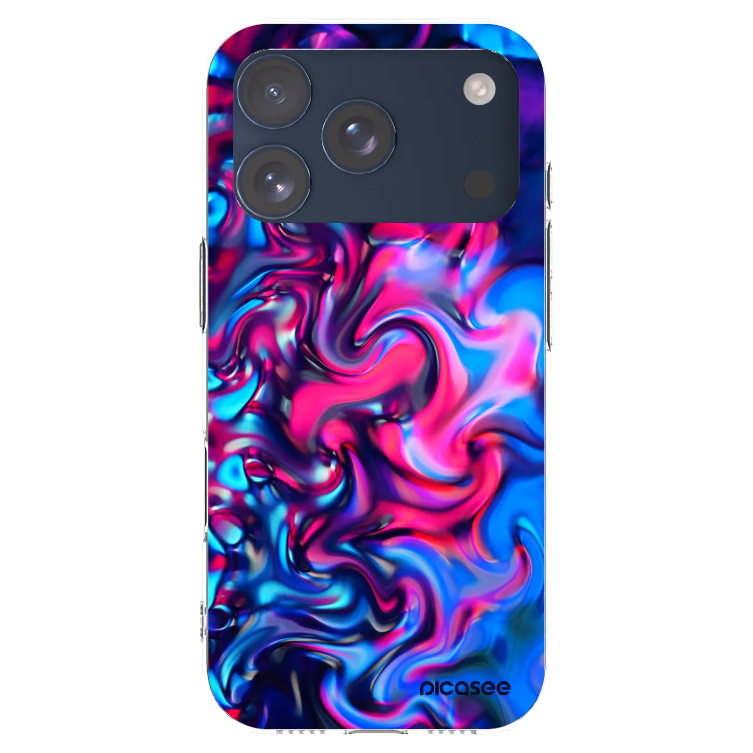 Picasee Apple iPhone 17 Pro Hülle - Transparentes Silikon - Redlight