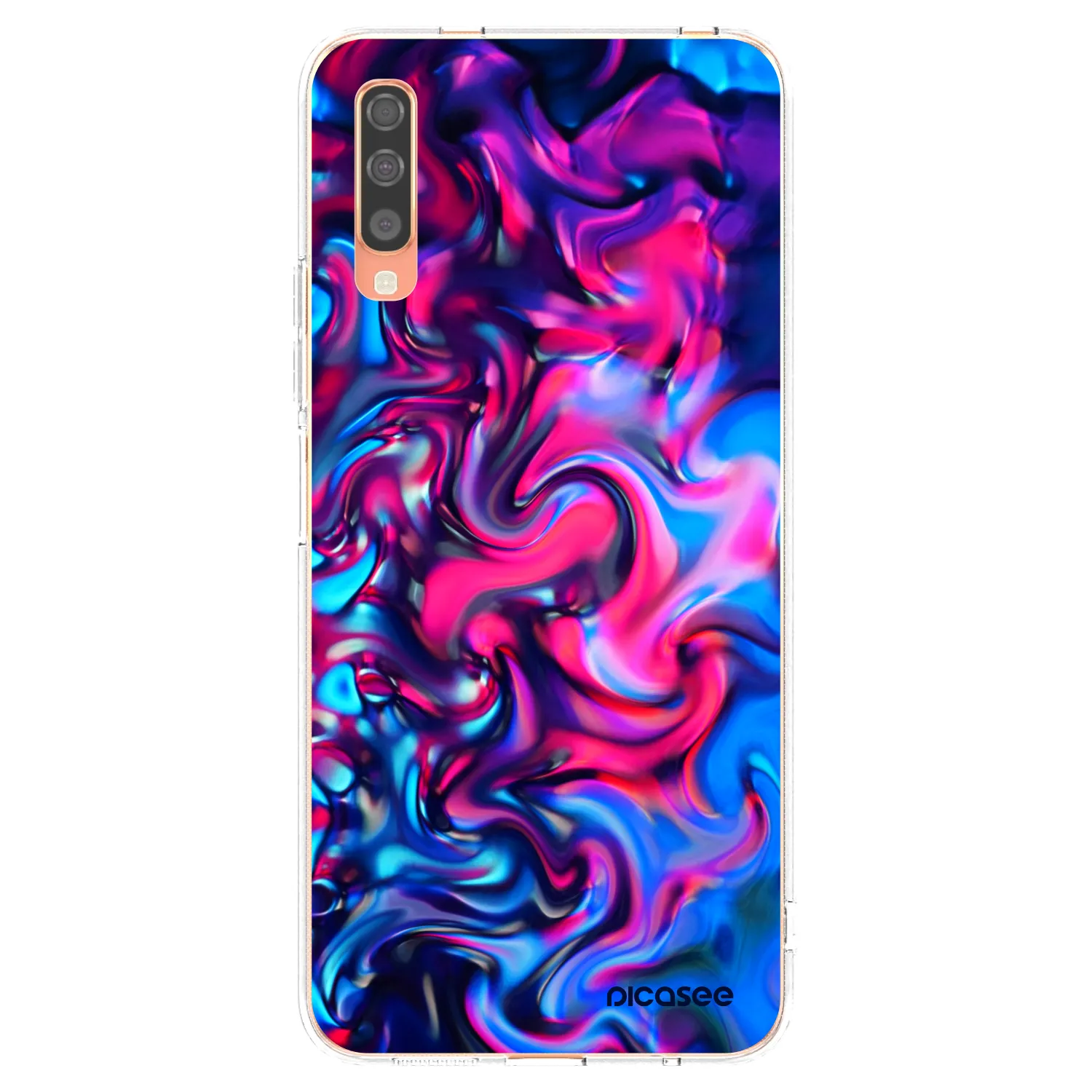 Picasee Samsung Galaxy A70 A705F Hülle - Transparentes Silikon - Redlight