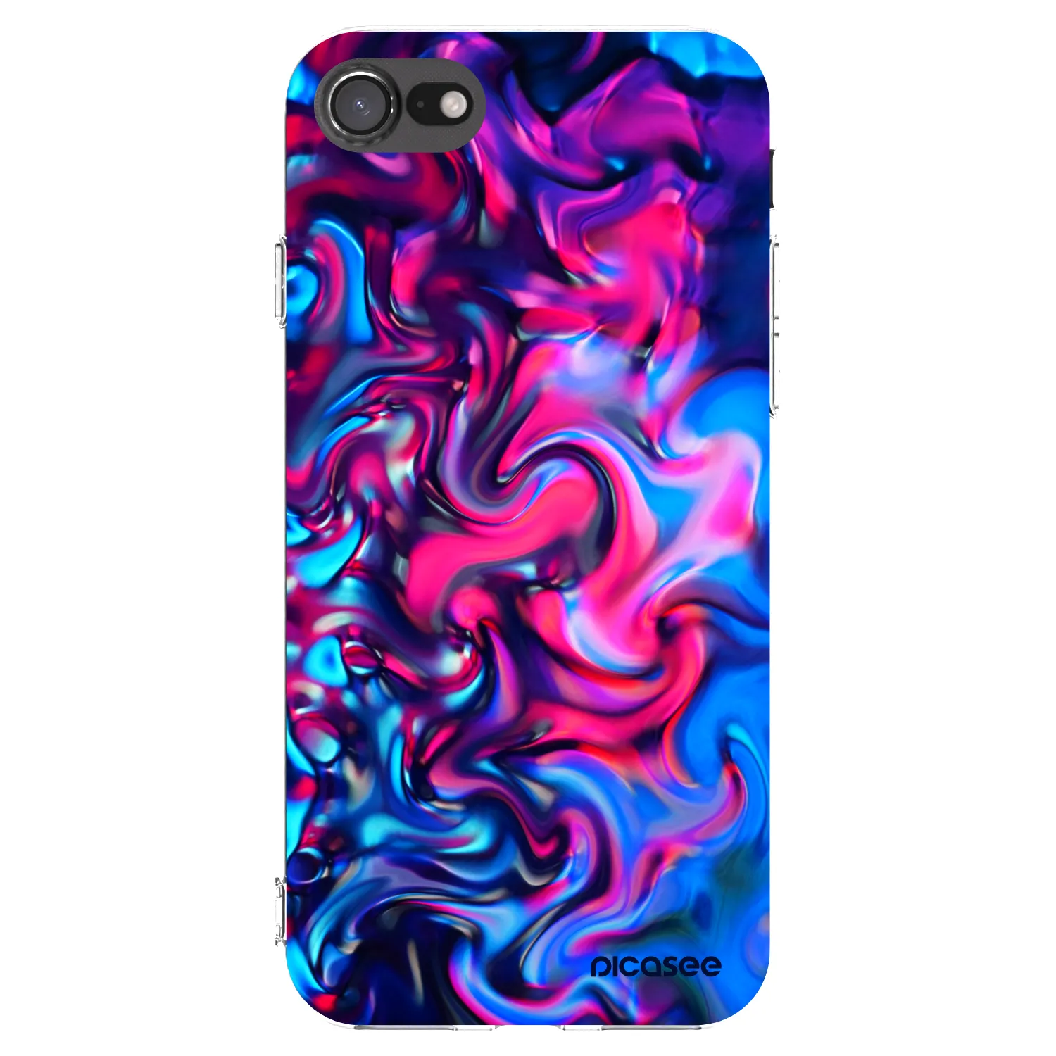 Picasee Apple iPhone 8 Hülle - Transparentes Silikon - Redlight
