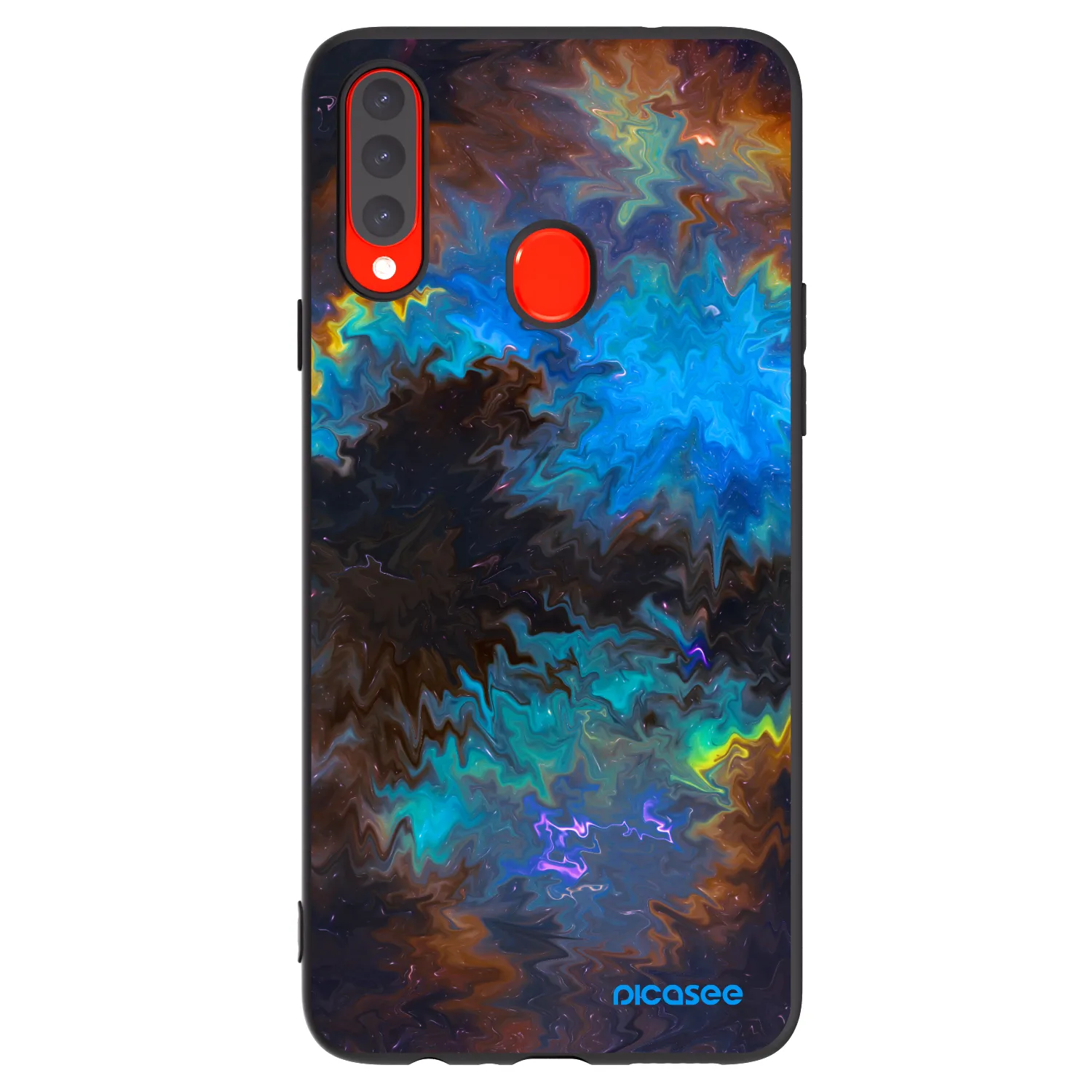 Picasee Samsung Galaxy A20s Hülle - Schwarzes Silikon - Space