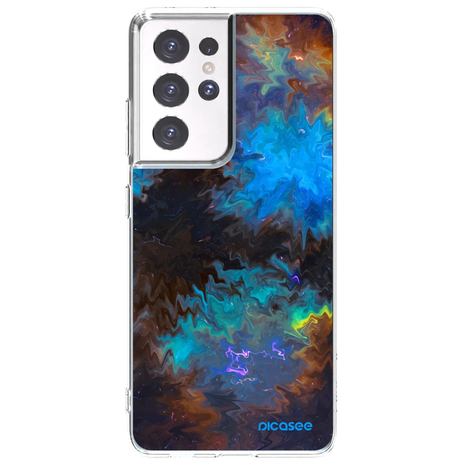 Picasee Samsung Galaxy S21 Ultra 5G G998B Hülle - Transparentes Silikon - Space