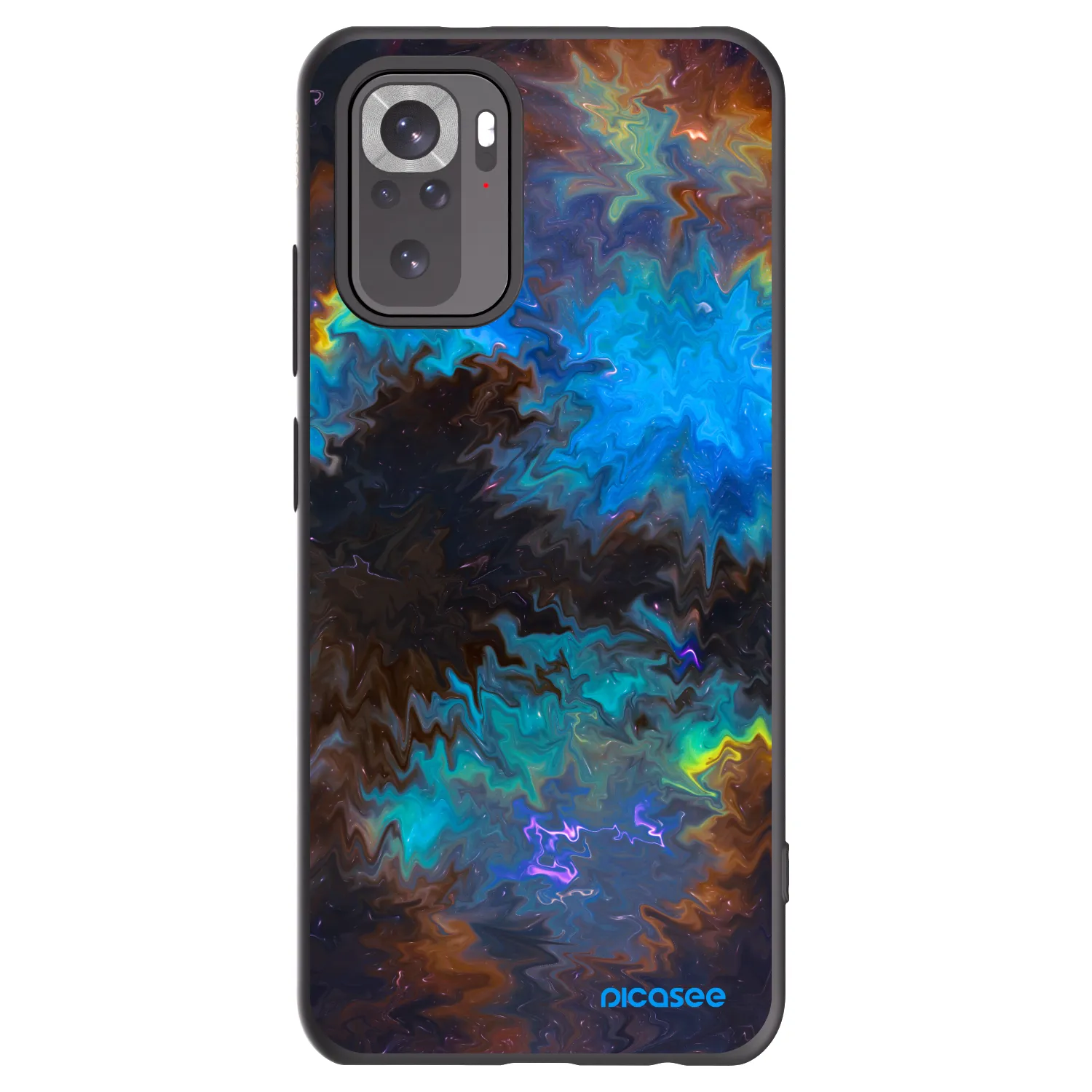 Picasee Xiaomi Redmi Note 10S Hülle - Schwarzes Silikon - Space