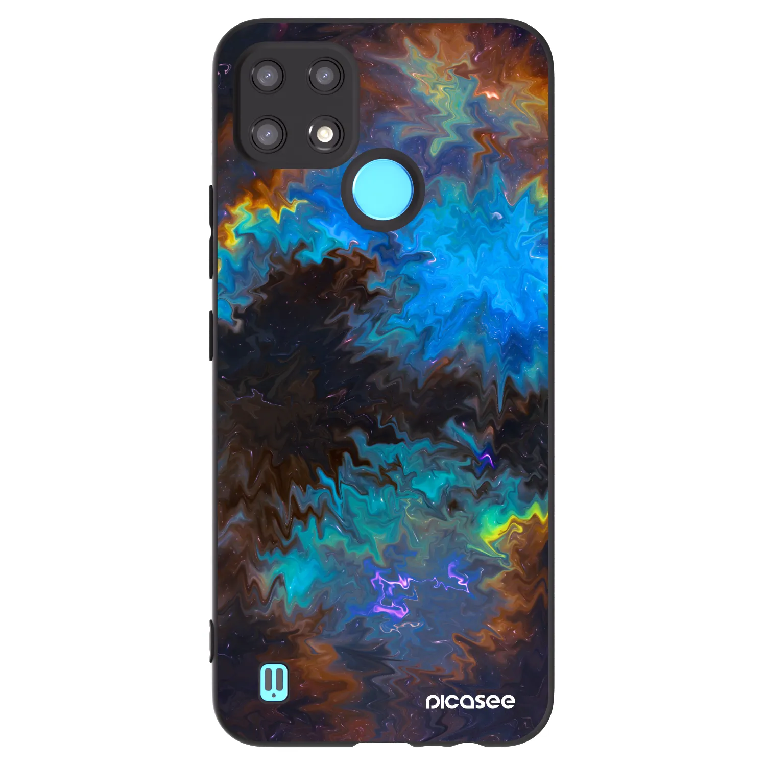 Picasee Realme C21 Hülle - Schwarzes Silikon - Space