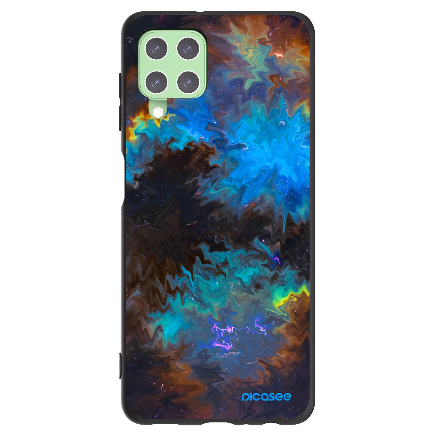 Picasee Samsung Galaxy A22 A225F 4G Hülle - Schwarzes Silikon - Space