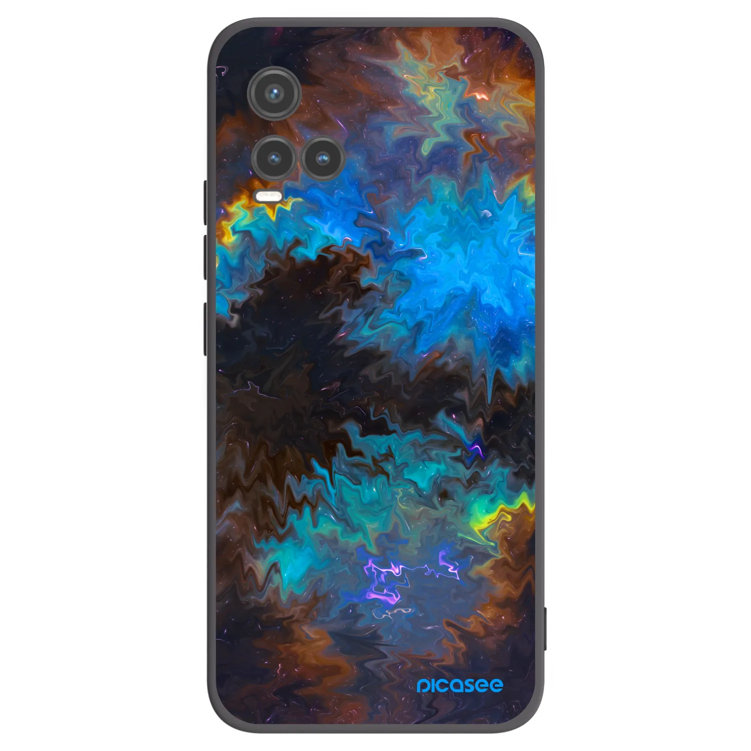 Picasee Vivo Y33s Hülle - Schwarzes Silikon - Space