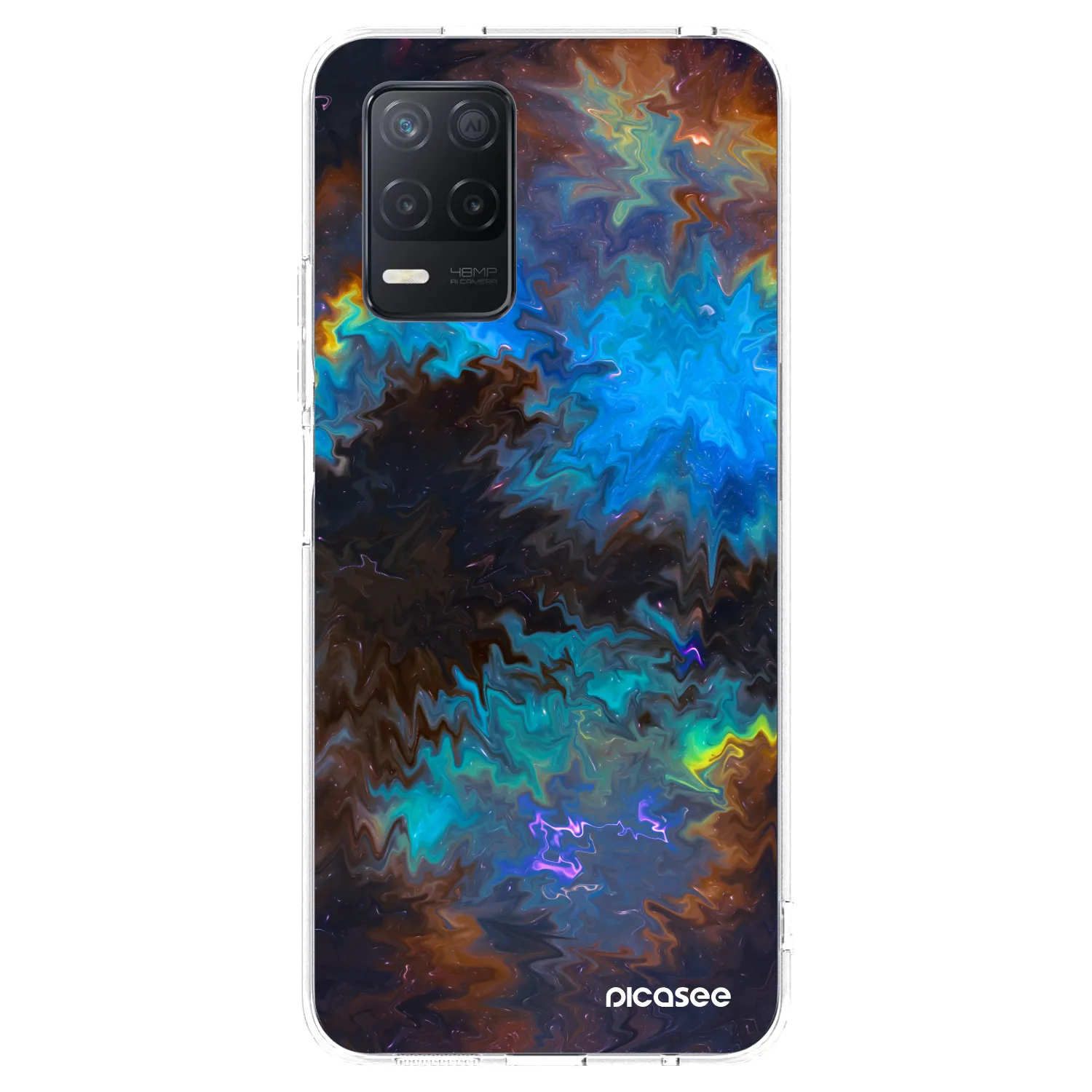 Picasee Realme 8 5G Hülle - Transparentes Silikon - Space