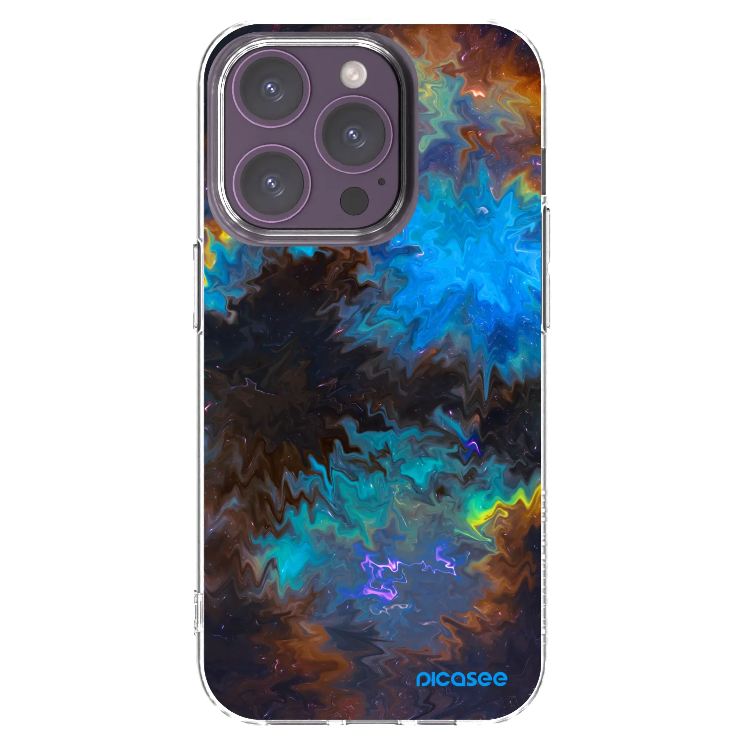 Picasee Apple iPhone 14 Pro Hülle - Transparentes Silikon - Space