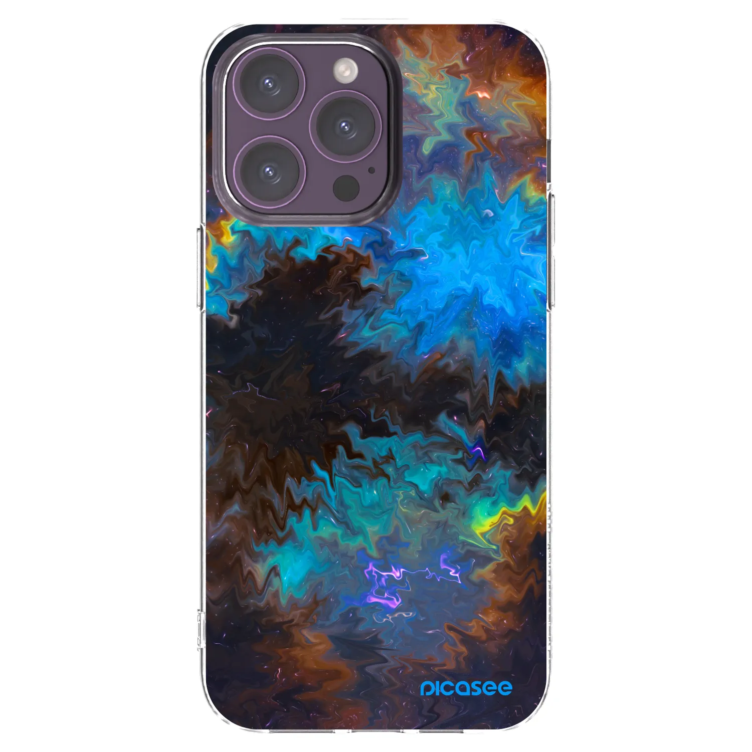Picasee Apple iPhone 14 Pro Max Hülle - Transparentes Silikon - Space