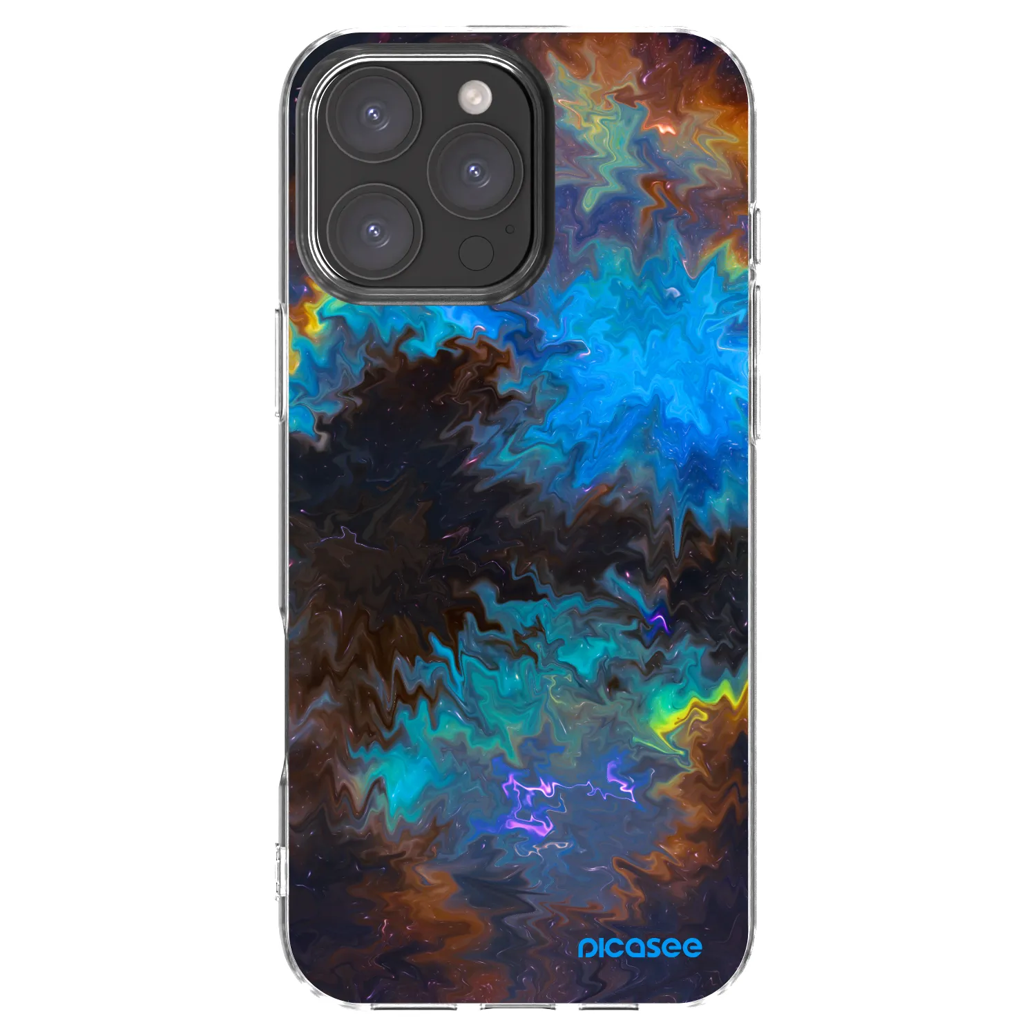 Picasee Apple iPhone 16 Pro Max Hülle - Transparentes Silikon - Space