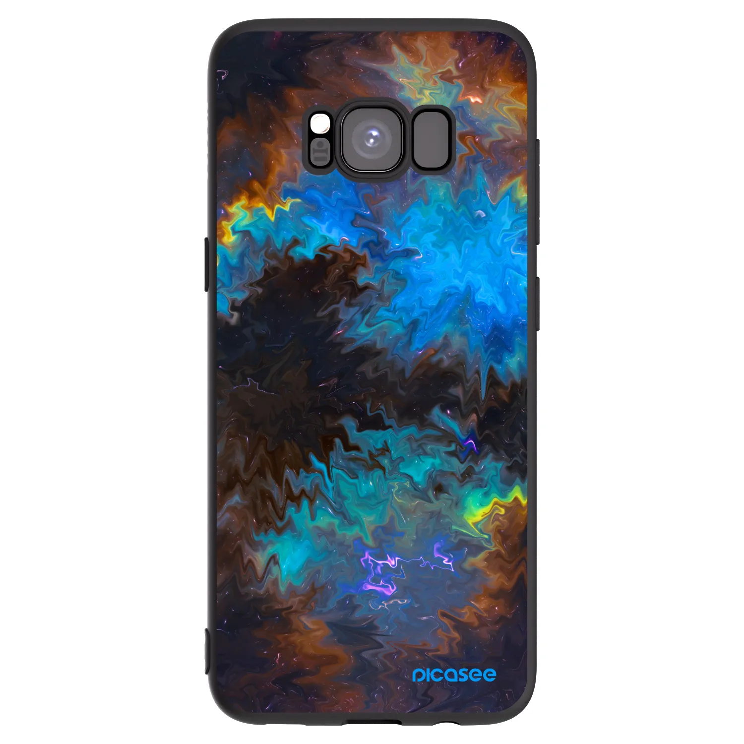 Picasee Samsung Galaxy S8 G950F Hülle - Schwarzes Silikon - Space
