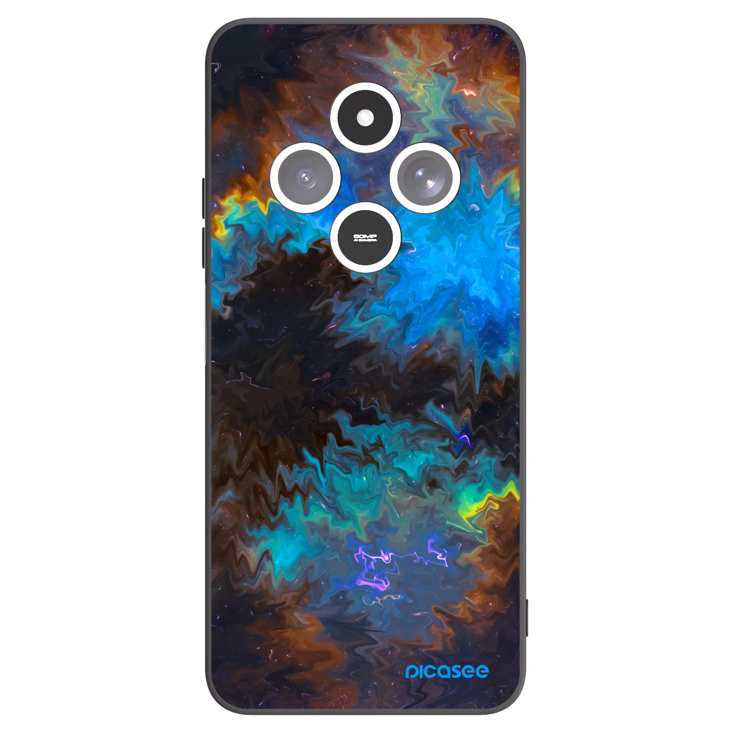 Picasee Xiaomi Redmi 14C Hülle - Schwarzes Silikon - Space