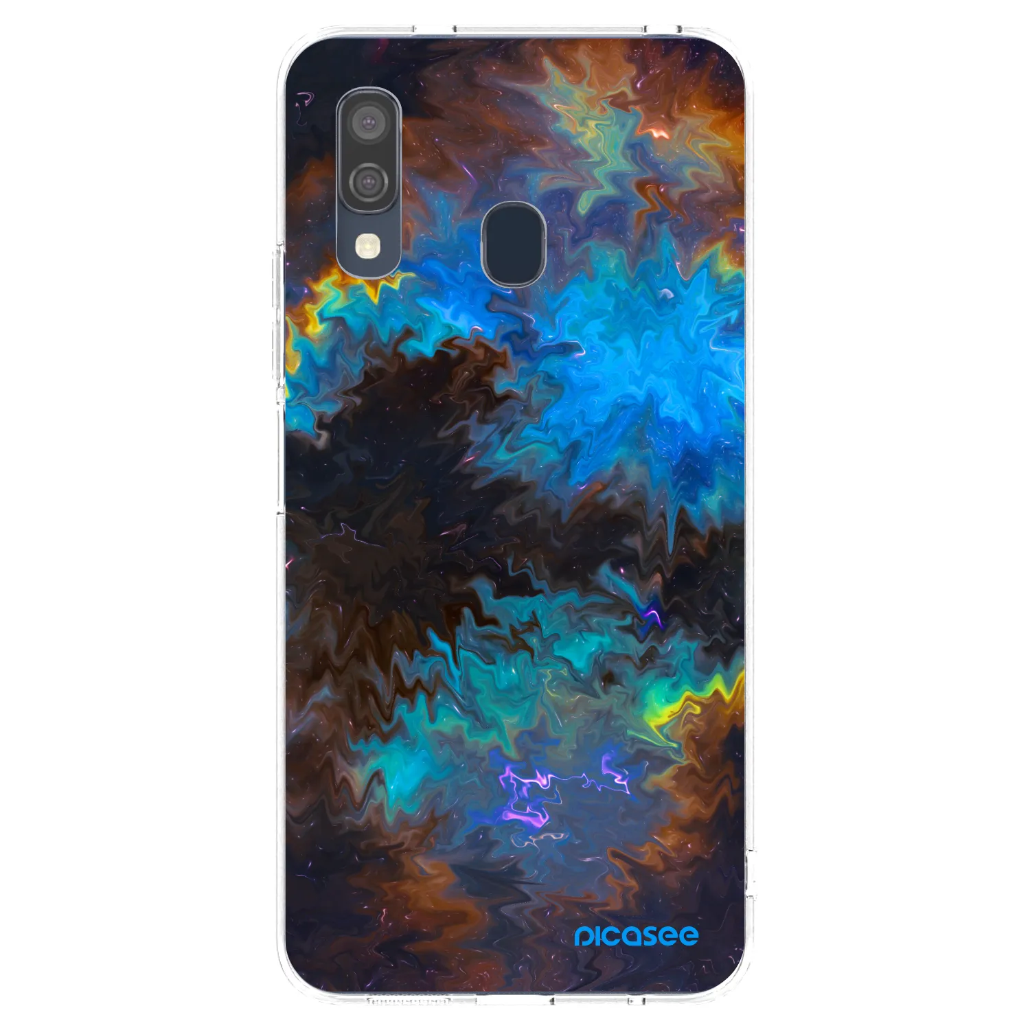 Picasee Samsung Galaxy A40 A405F Hülle - Transparentes Silikon - Space