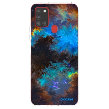 Picasee Samsung Galaxy A21s Hülle - Transparentes Silikon - Space