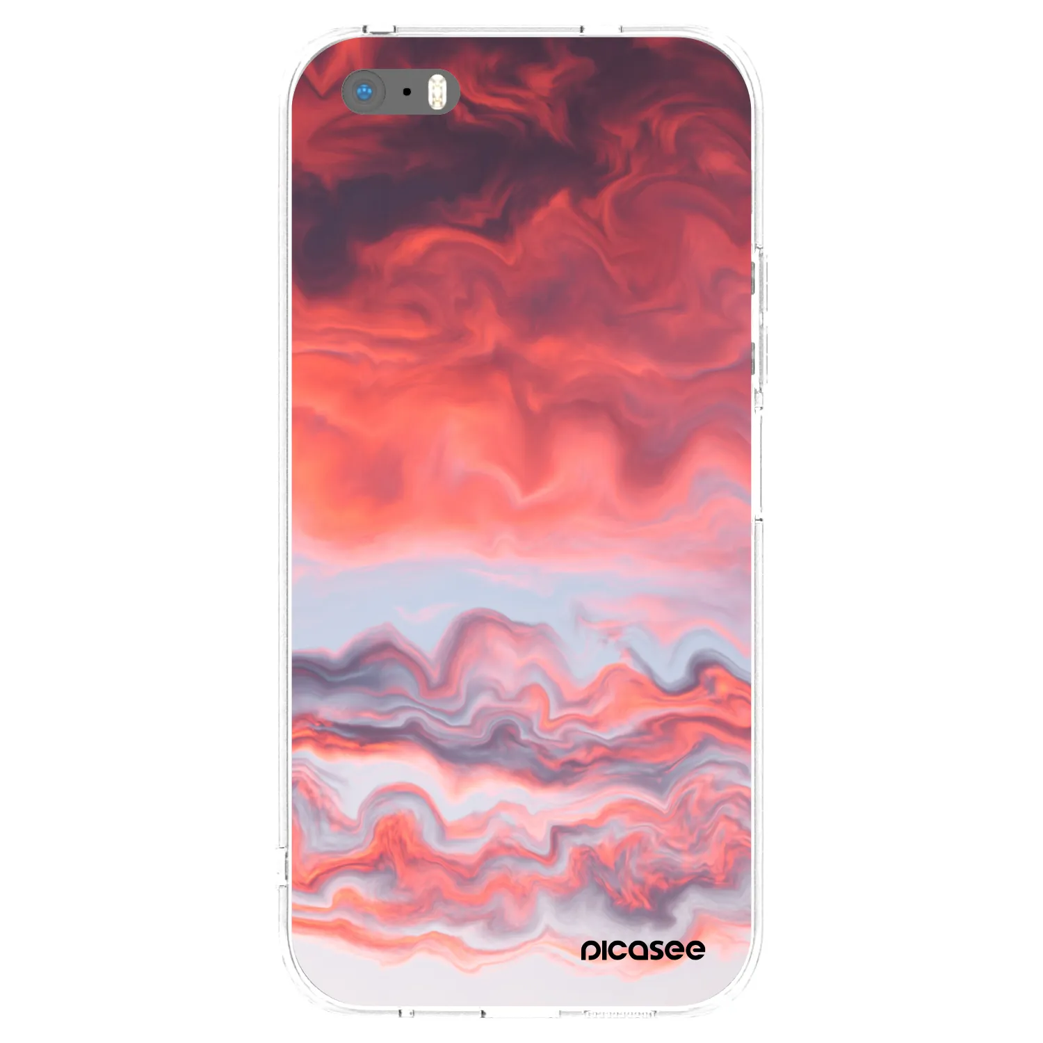 Picasee Apple iPhone 5/5S/SE Hülle - Transparentes Silikon - Sunset