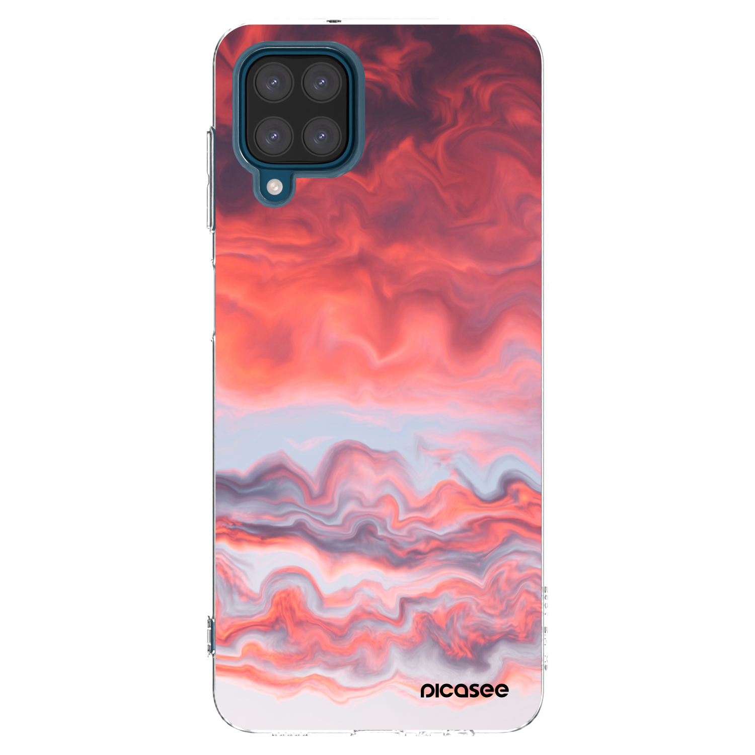 Picasee Samsung Galaxy A12 A125F Hülle - Transparentes Silikon - Sunset