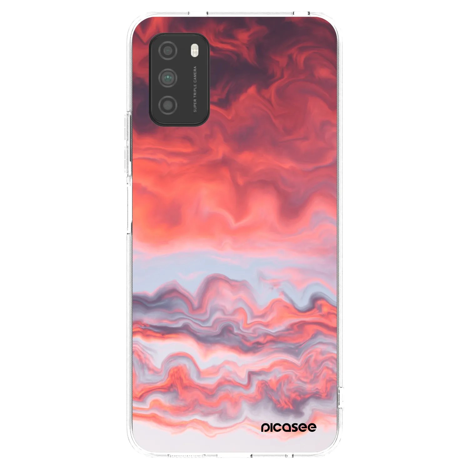 Picasee Xiaomi Poco M3 Hülle - Transparentes Silikon - Sunset