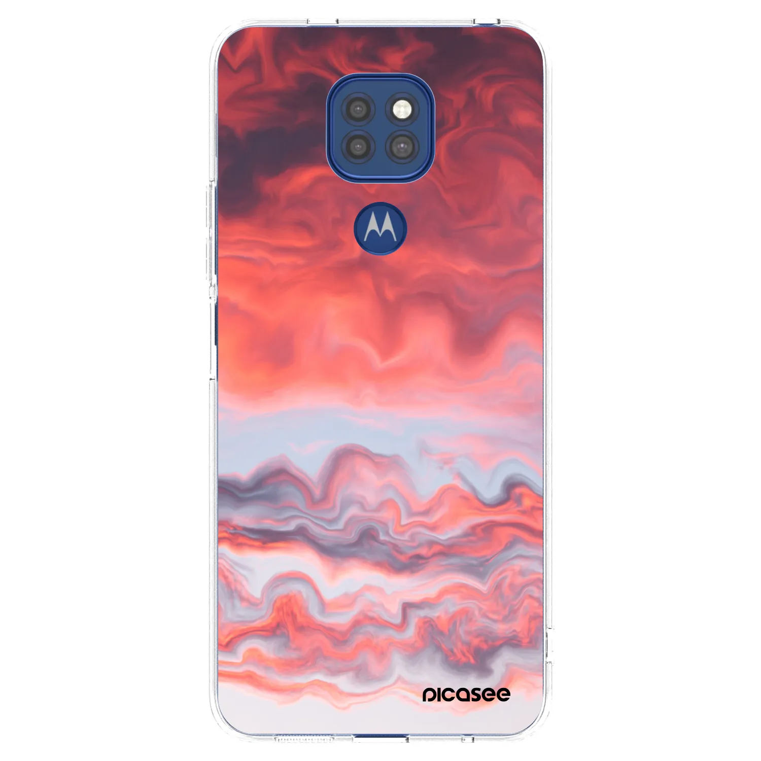 Picasee Motorola Moto G9 Play Hülle - Transparentes Silikon - Sunset