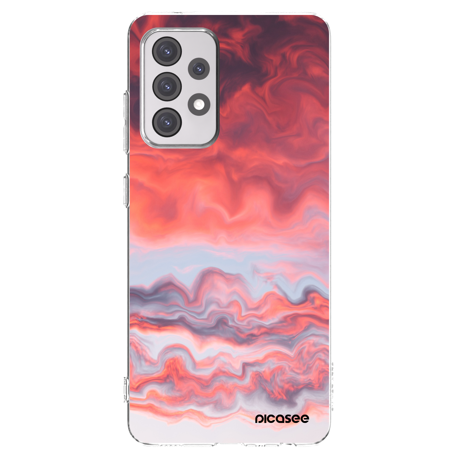 Picasee Samsung Galaxy A52 5G A525F Hülle - Transparentes Silikon - Sunset