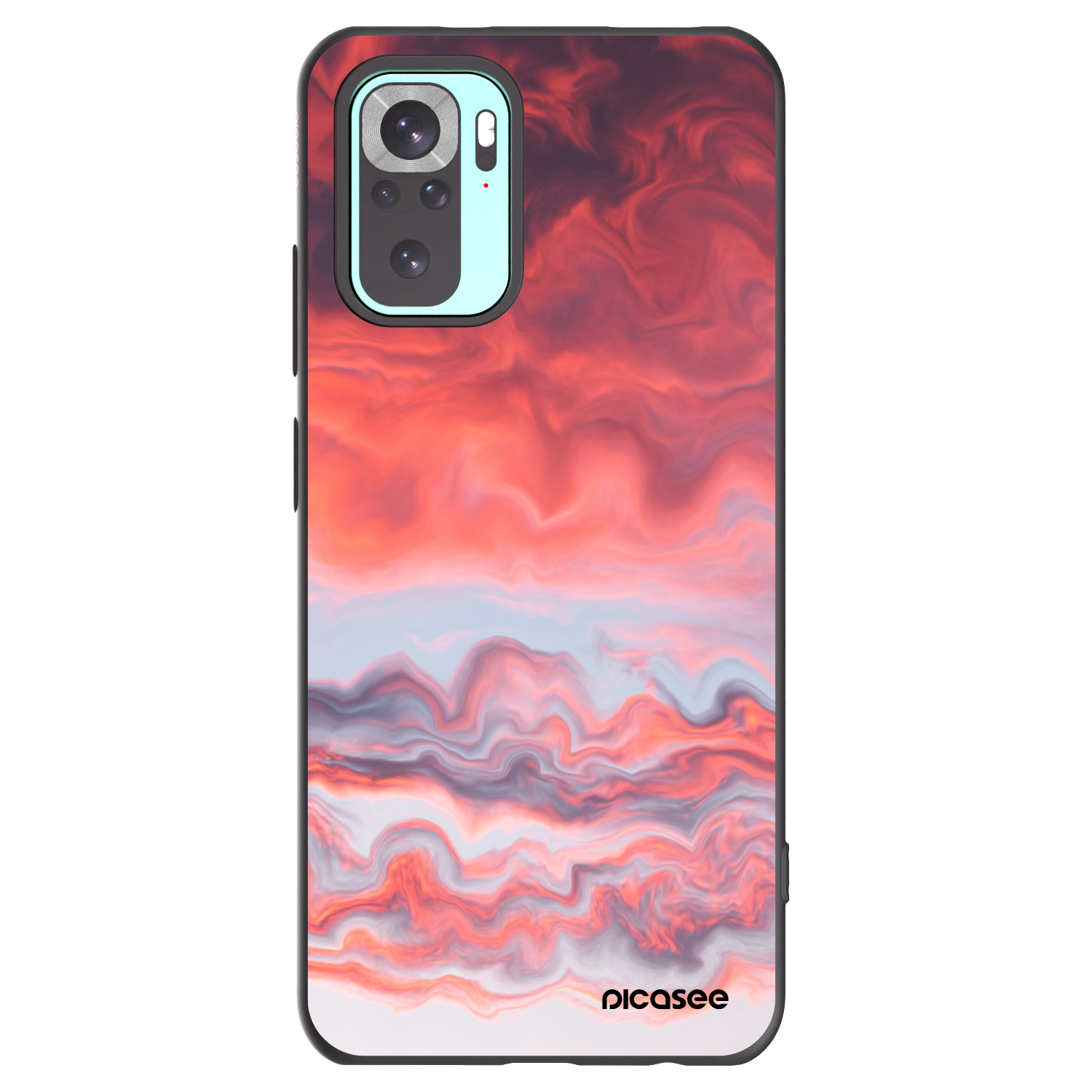 Picasee Xiaomi Redmi Note 10 Pro Hülle - Schwarzes Silikon - Sunset