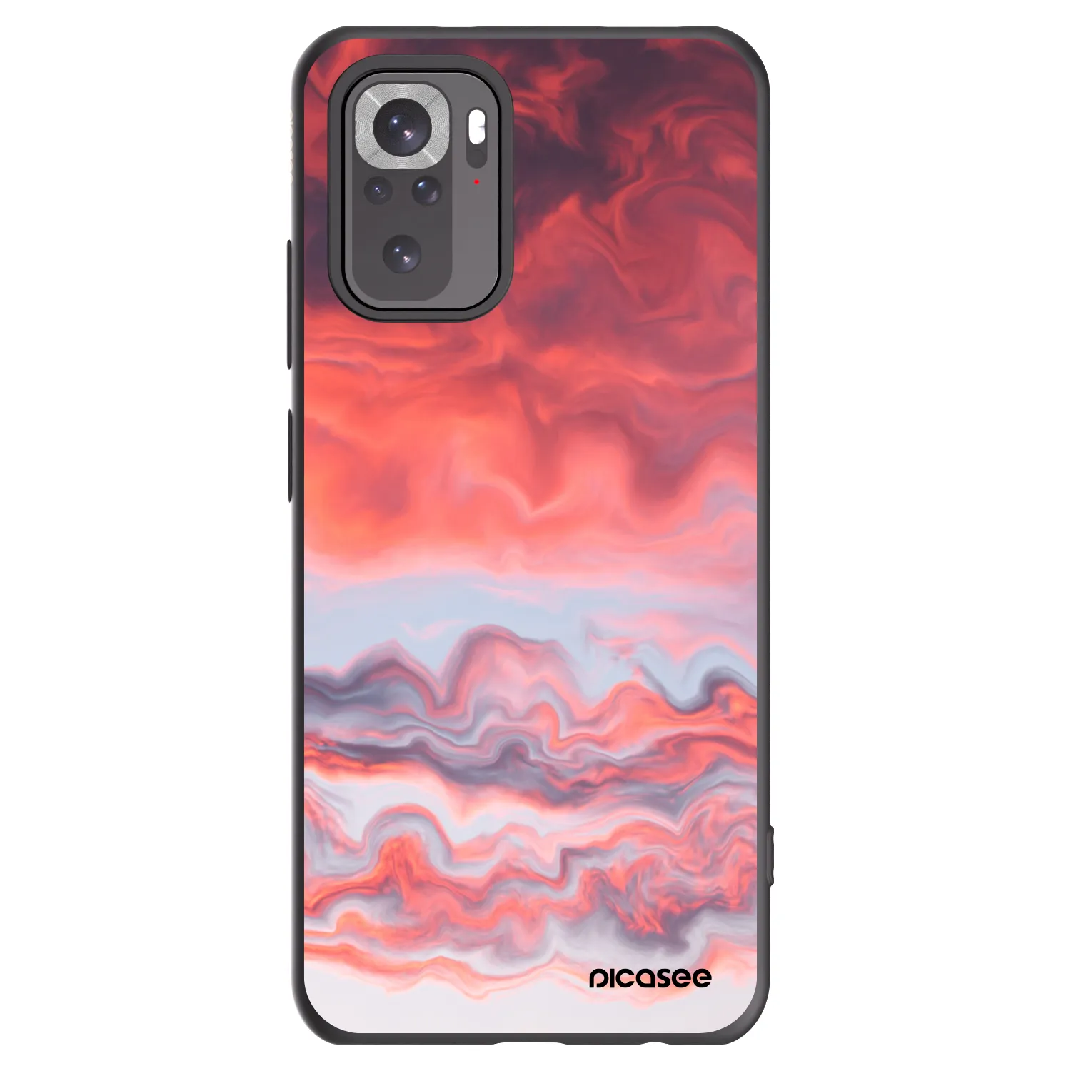 Picasee Xiaomi Redmi Note 10S Hülle - Schwarzes Silikon - Sunset