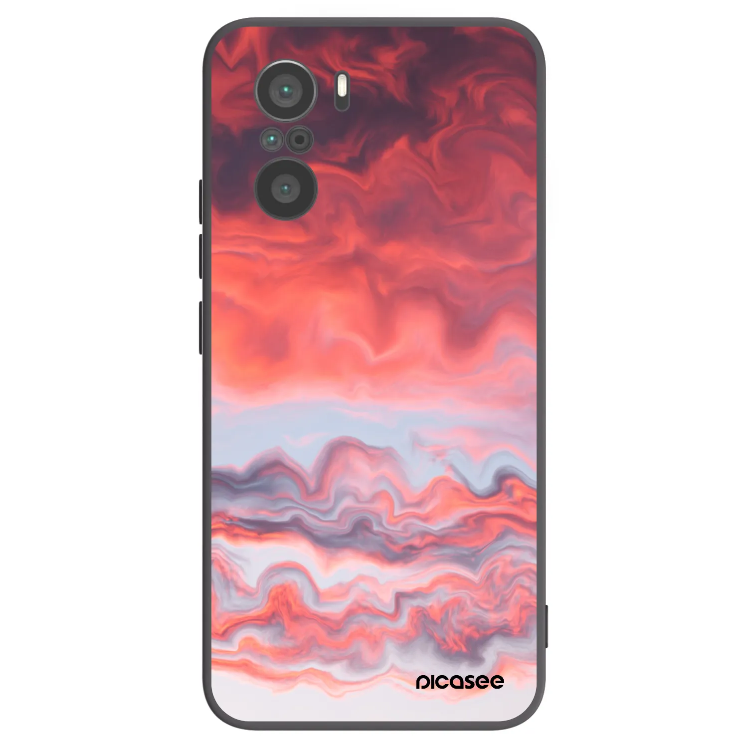 Picasee Xiaomi Poco F3 Hülle - Schwarzes Silikon - Sunset