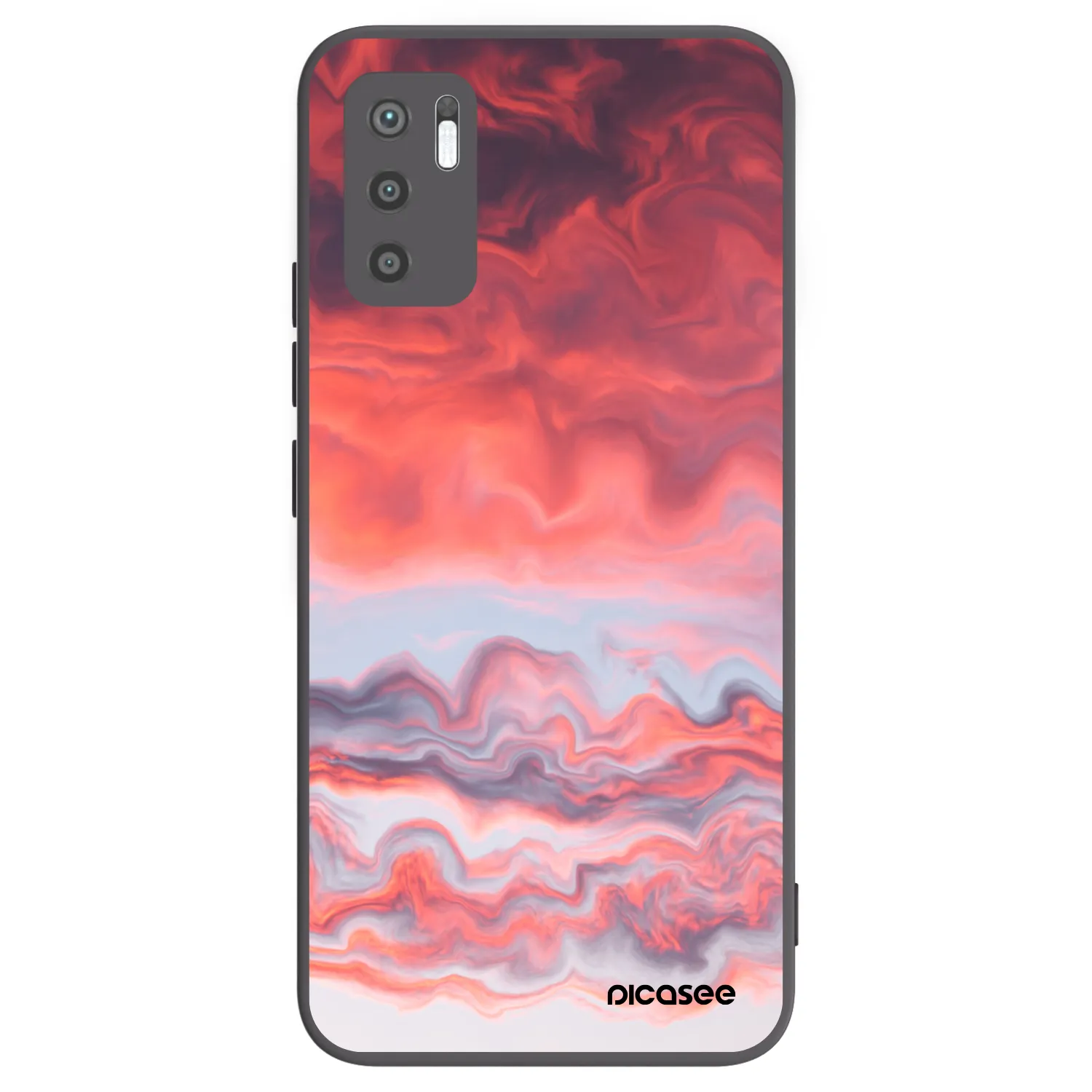 Picasee Xiaomi Redmi Note 10 5G Hülle - Schwarzes Silikon - Sunset