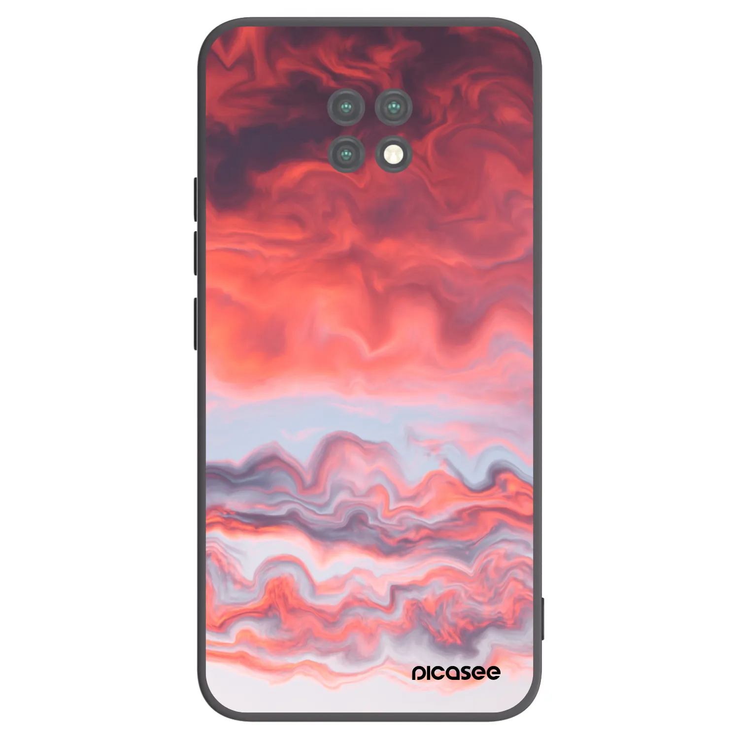 Picasee Xiaomi Redmi Note 9T Hülle - Schwarzes Silikon - Sunset