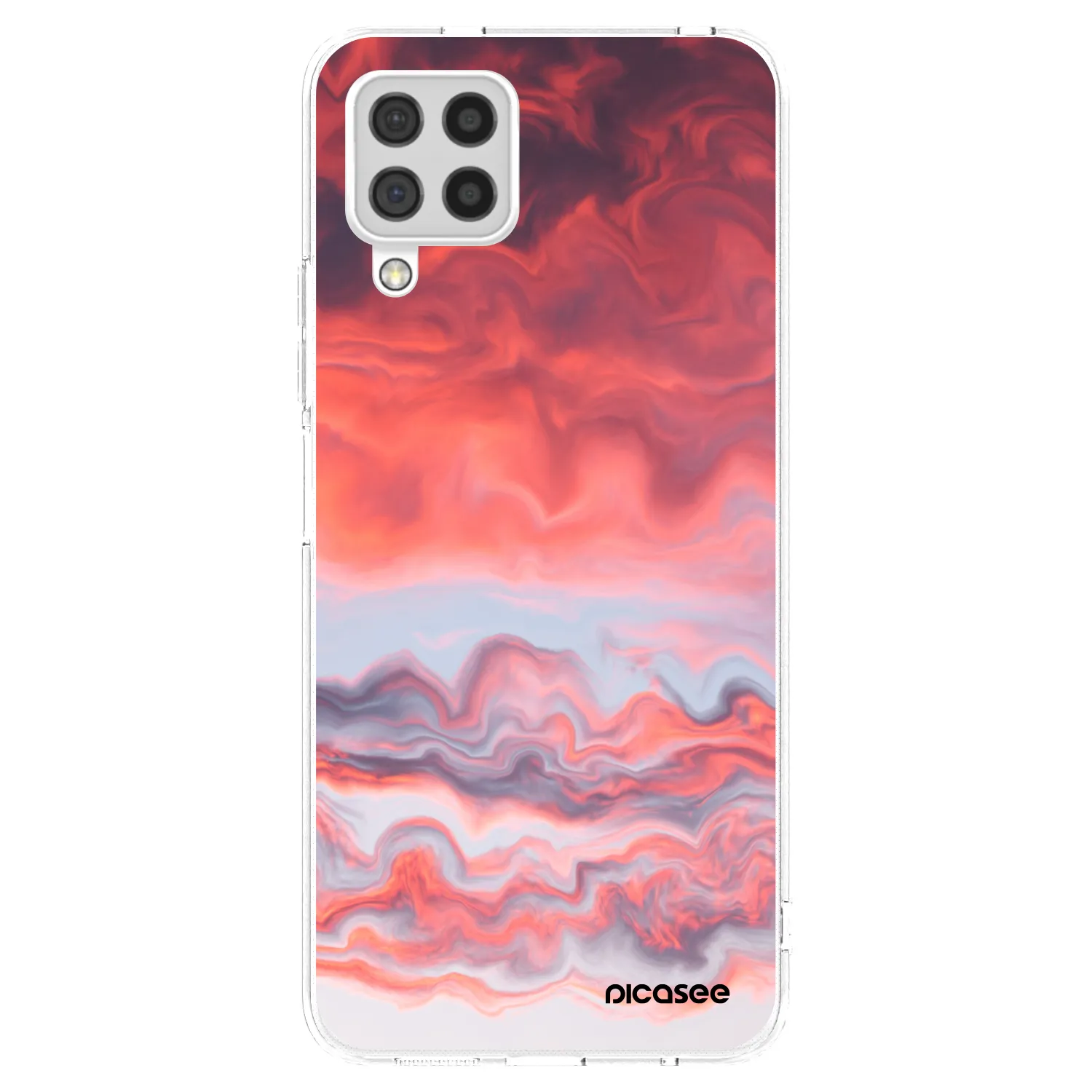 Picasee Samsung Galaxy A22 A225F 4G Hülle - Transparentes Silikon - Sunset