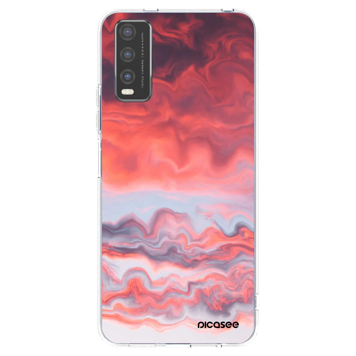 Picasee Vivo Y20s Hülle - Transparentes Silikon - Sunset
