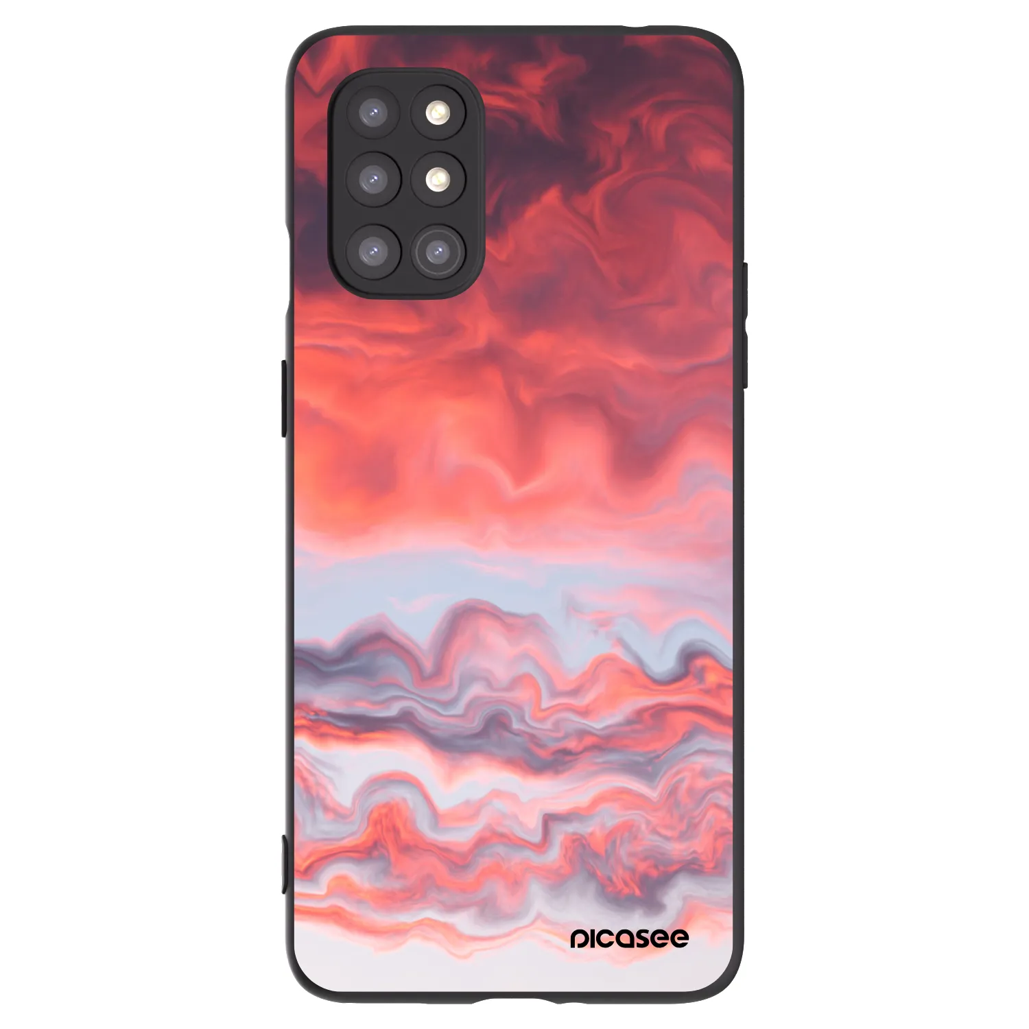 Picasee OnePlus 8T Hülle - Schwarzes Silikon - Sunset