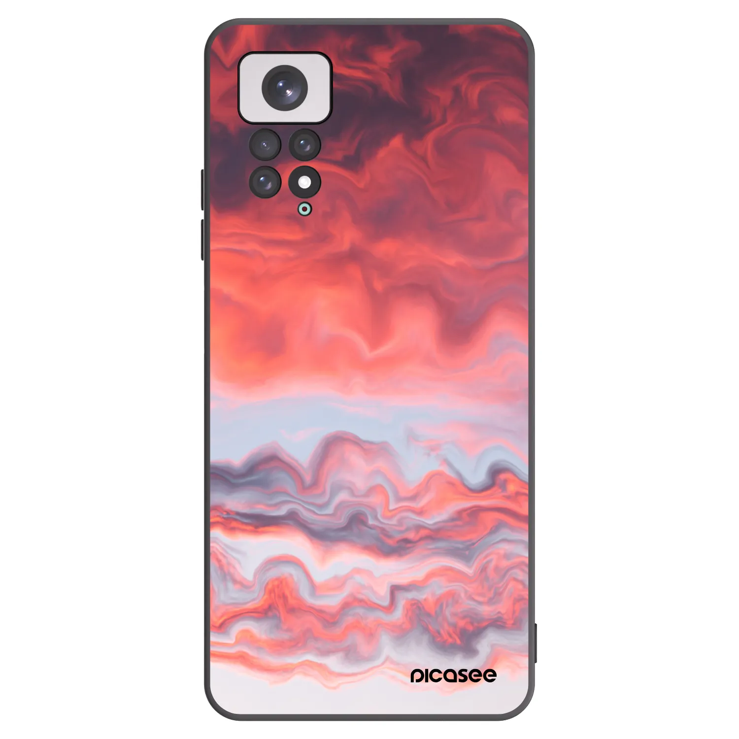 Picasee Xiaomi Redmi Note 11 Hülle - Schwarzes Silikon - Sunset
