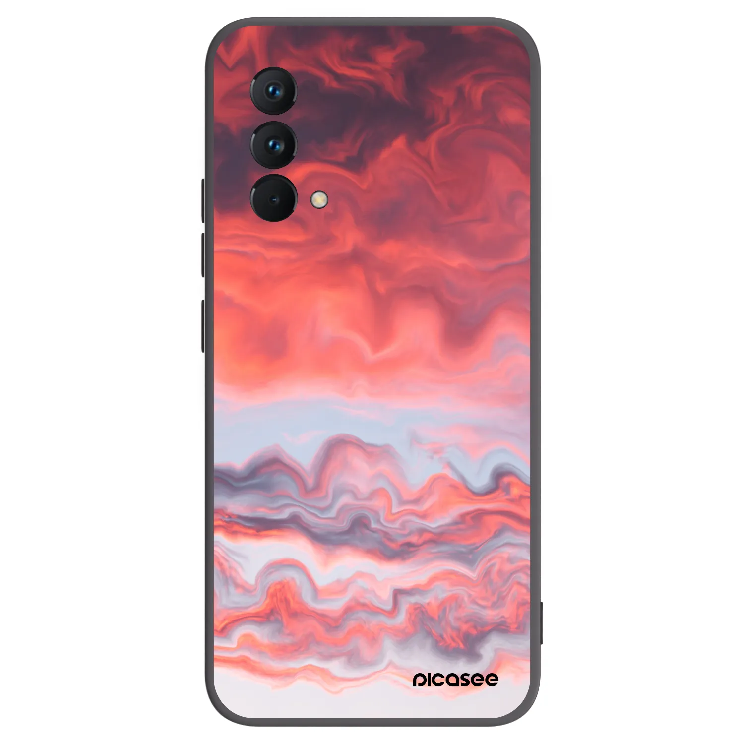 Picasee Realme GT Master Edition 5G Hülle - Schwarzes Silikon - Sunset