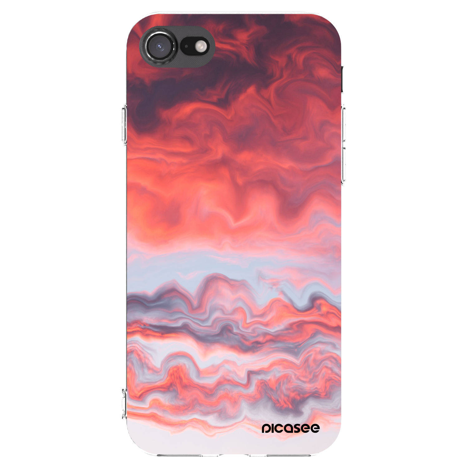 Picasee Apple iPhone SE 2022 Hülle - Transparentes Silikon - Sunset