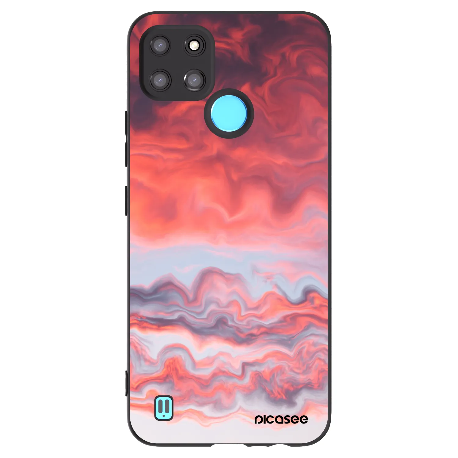 Picasee Realme C21Y Hülle - Schwarzes Silikon - Sunset