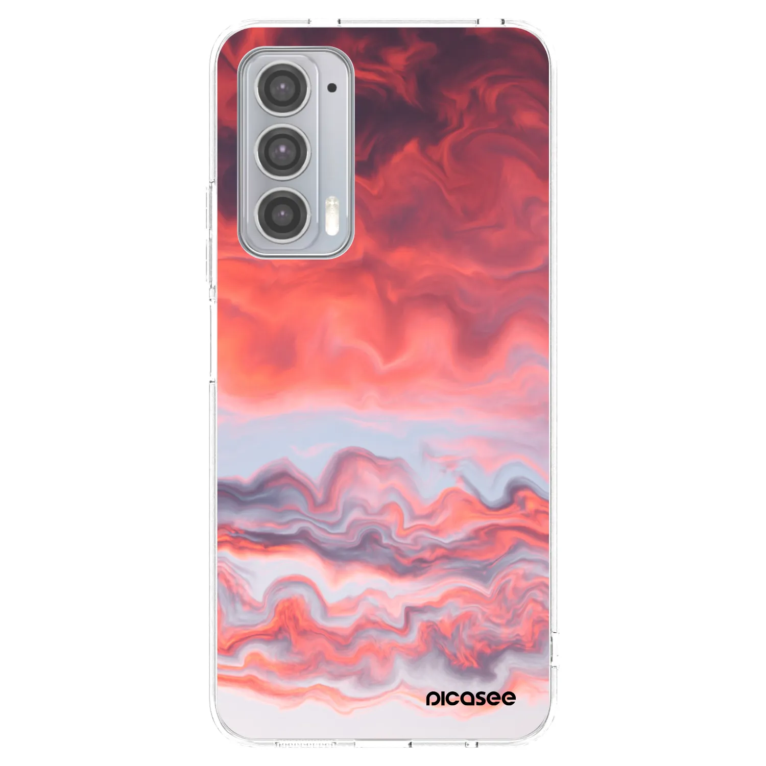 Picasee Motorola Edge 20 Hülle - Transparentes Silikon - Sunset