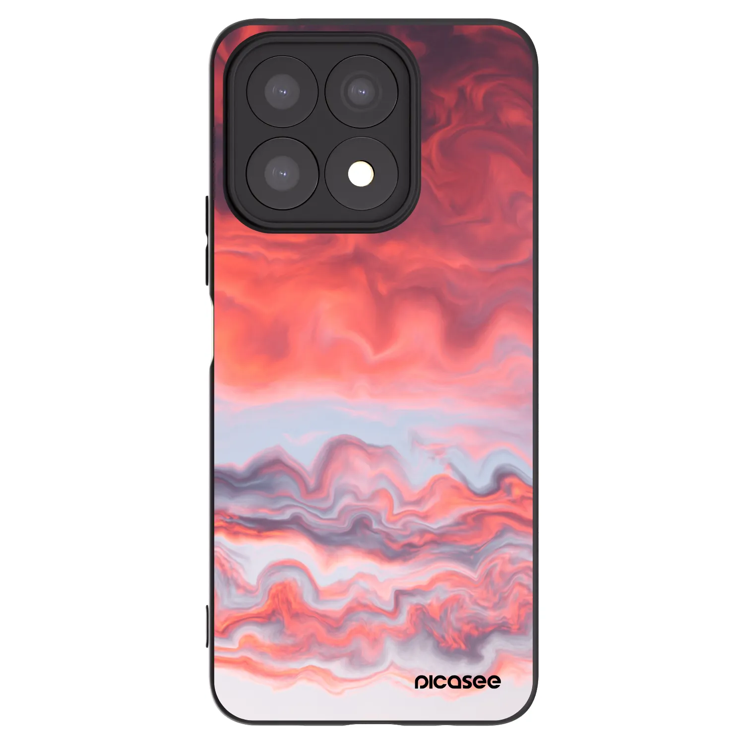 Picasee Honor X8a Hülle - Schwarzes Silikon - Sunset