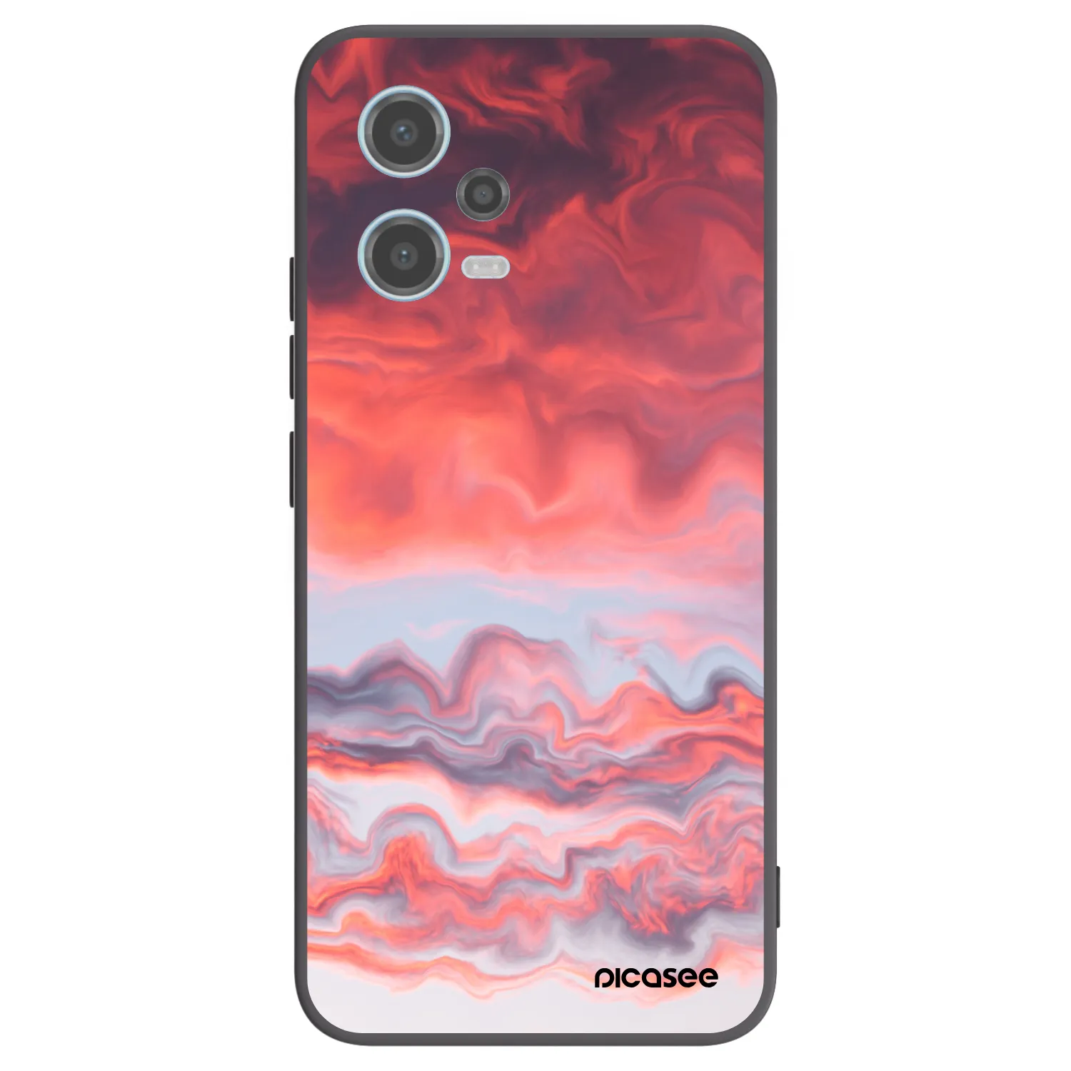Picasee Xiaomi Redmi Note 12 5G Hülle - Schwarzes Silikon - Sunset