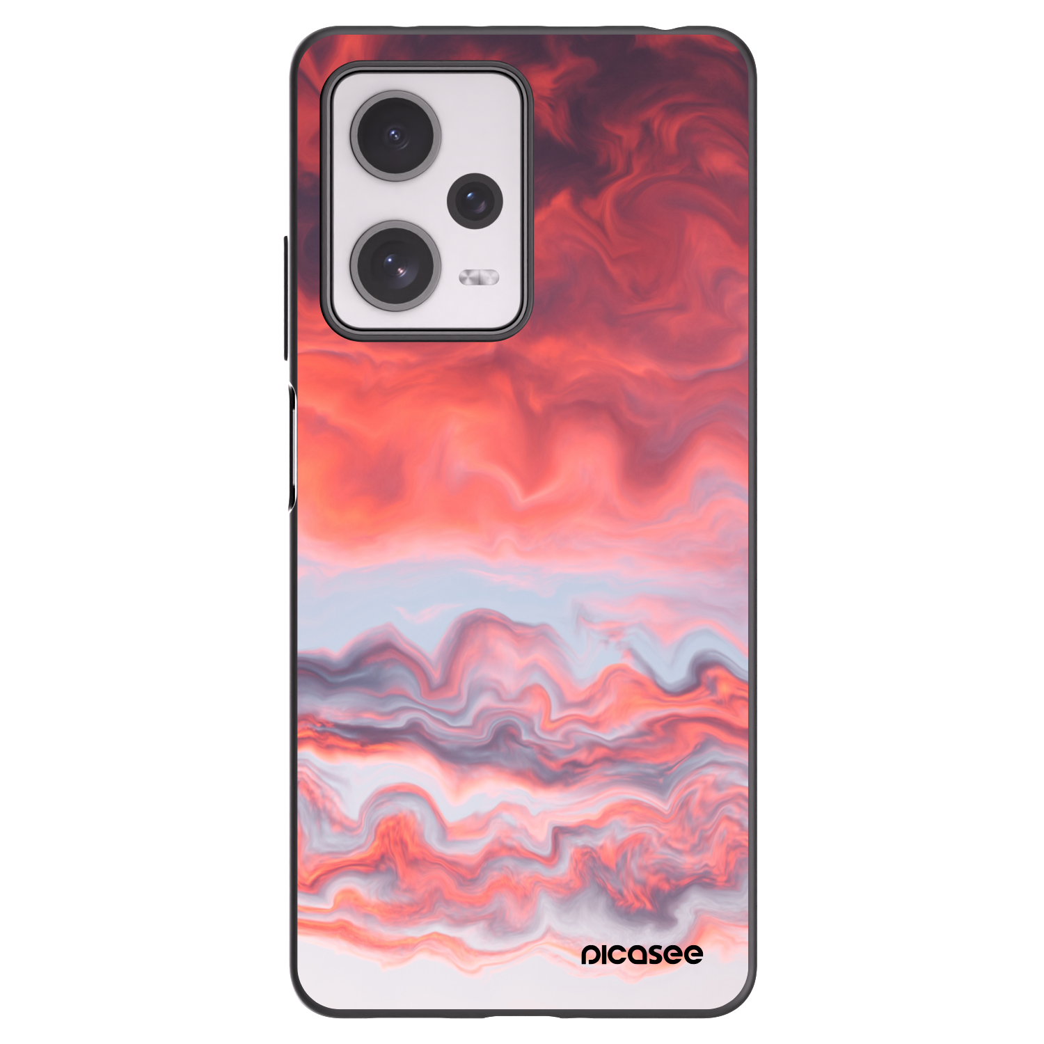 Picasee Xiaomi Redmi Note 12 Pro+ 5G Hülle - Schwarzes Silikon - Sunset