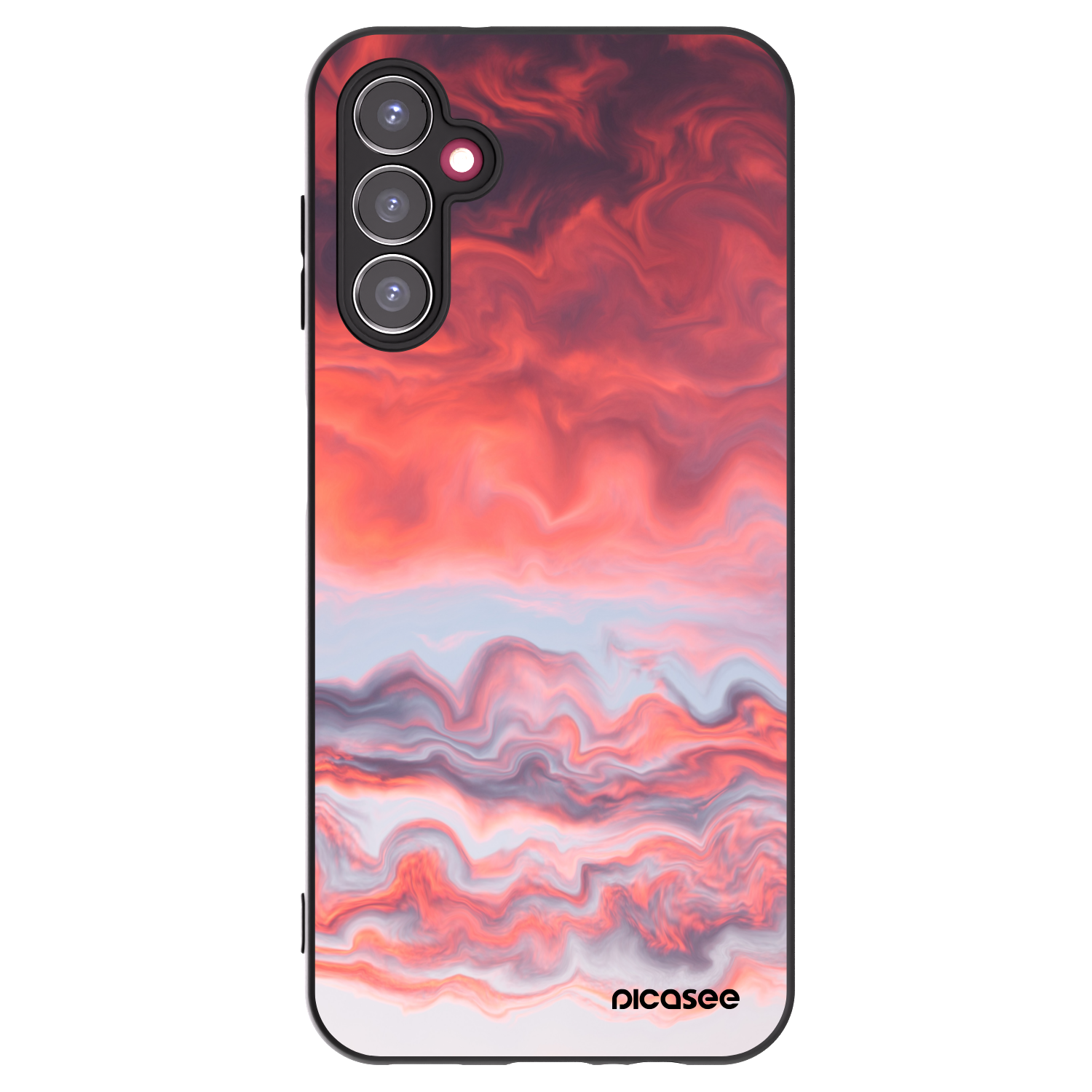 Picasee Samsung Galaxy A14 5G A146P Hülle - Schwarzes Silikon - Sunset