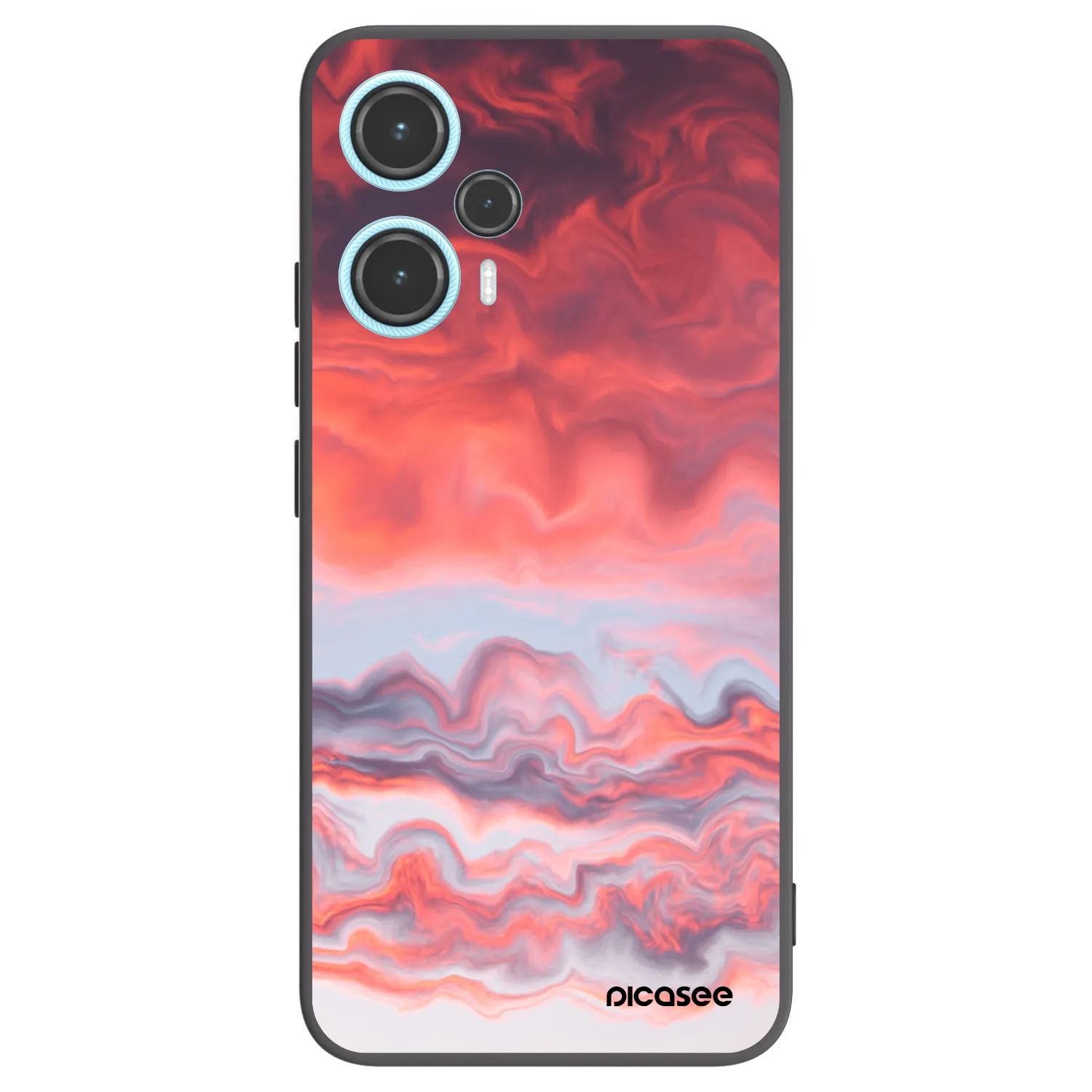 Picasee Xiaomi Poco F5 Hülle - Schwarzes Silikon - Sunset