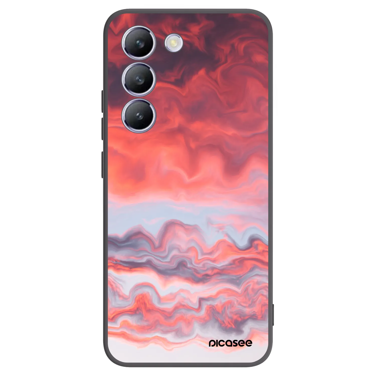 Picasee Vivo V40 SE 5G Hülle - Schwarzes Silikon - Sunset