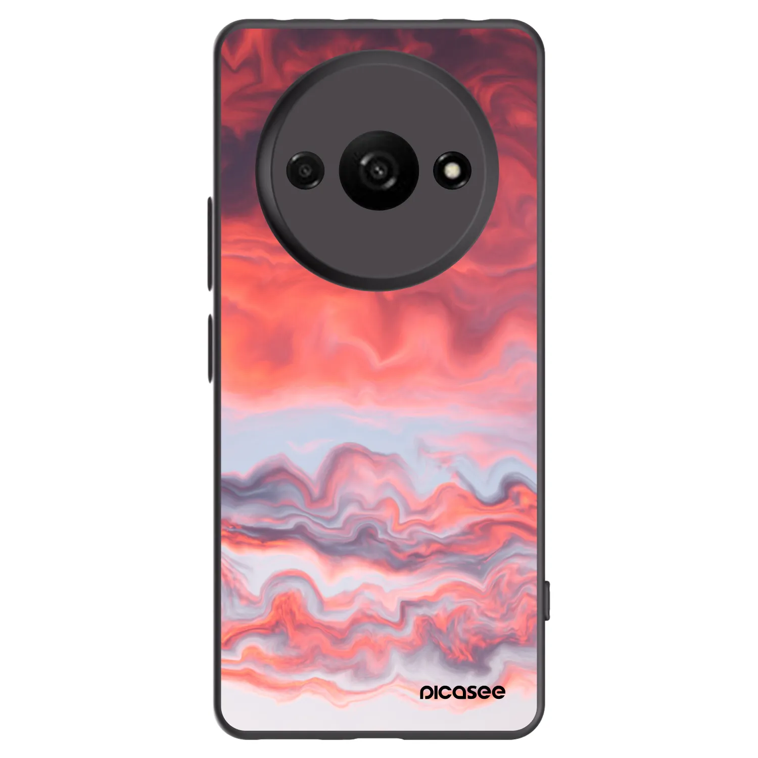 Picasee Xiaomi Redmi A3 Hülle - Schwarzes Silikon - Sunset